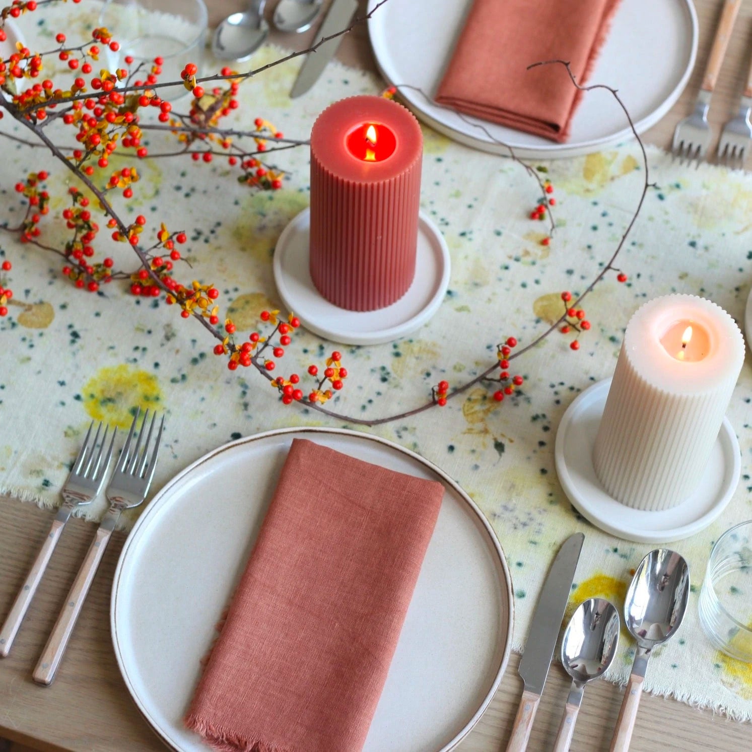 Elegant Ribbed Pillar Candles for Home Decor - Perfect for Weddings, Parties & Romantic Ambiance