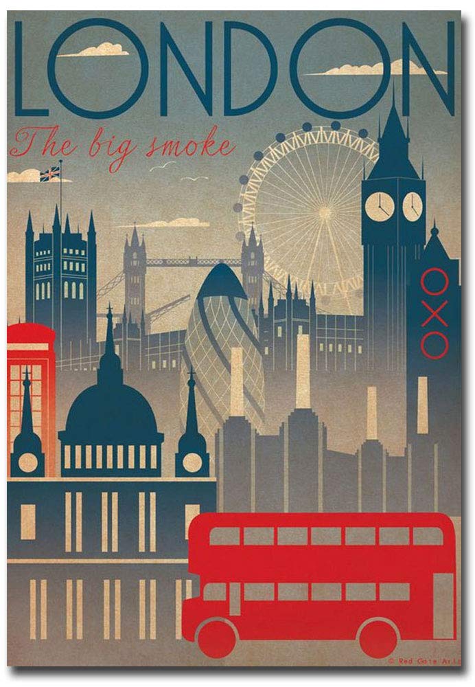 Vintage London Travel Souvenir Fridge Magnet - 2.5
