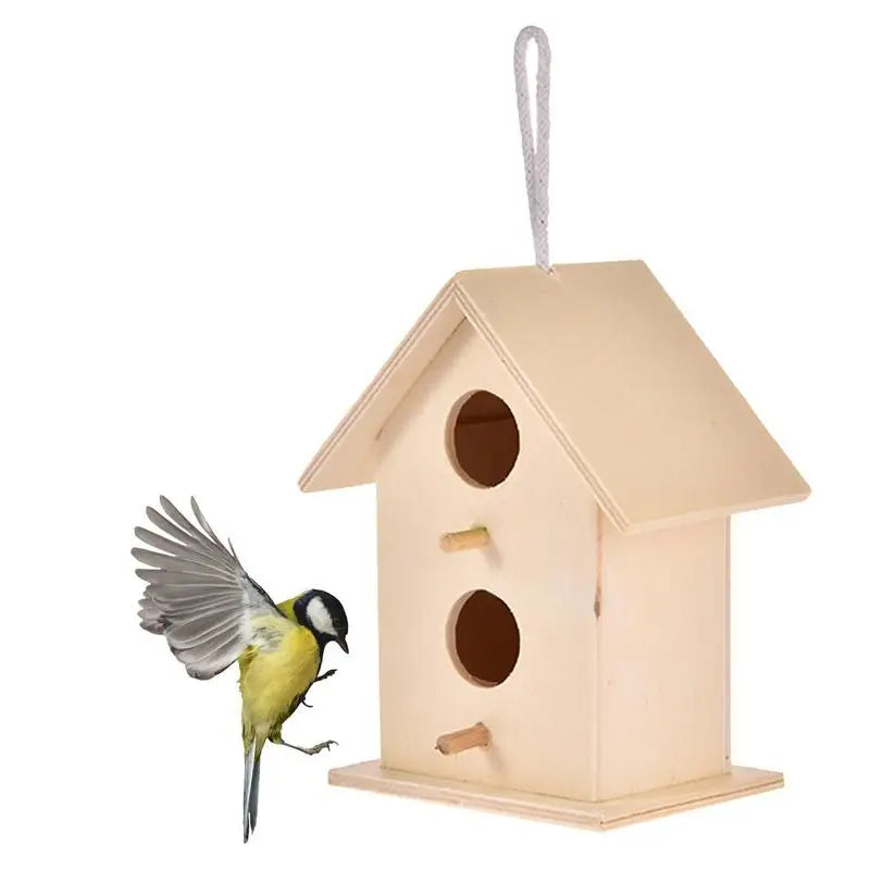 Handmade Wooden Mini Bird Cage - Outdoor Hanging Birdhouse for Garden, Yard & Patio - Perfect for Attracting Wild Birds & Decorating Outdoor Spaces
