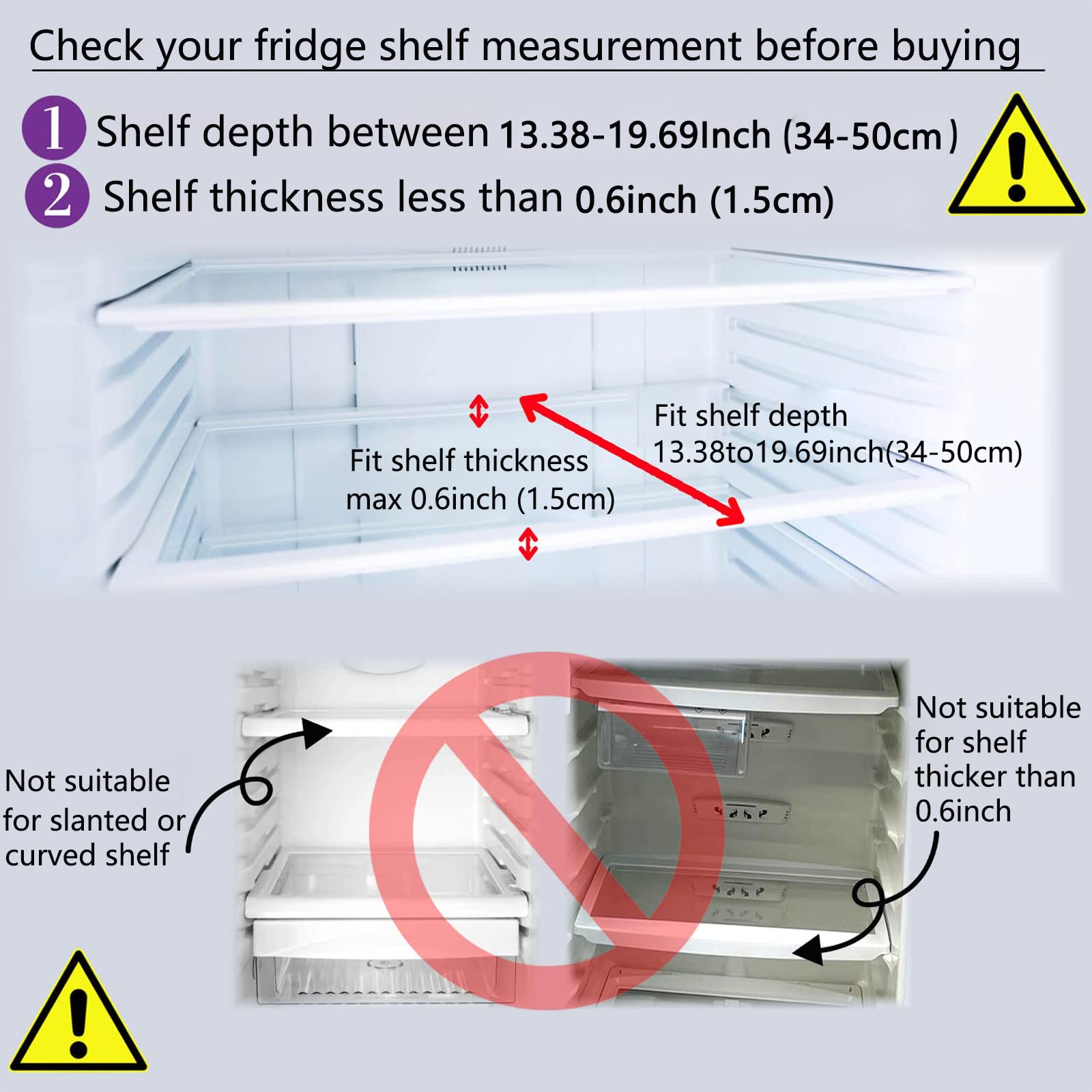 Snap-On Refrigerator Egg Holder - Clear Pull-Out Egg Storage Container & Organizer for Fridge (Fits Shelves Under 0.6