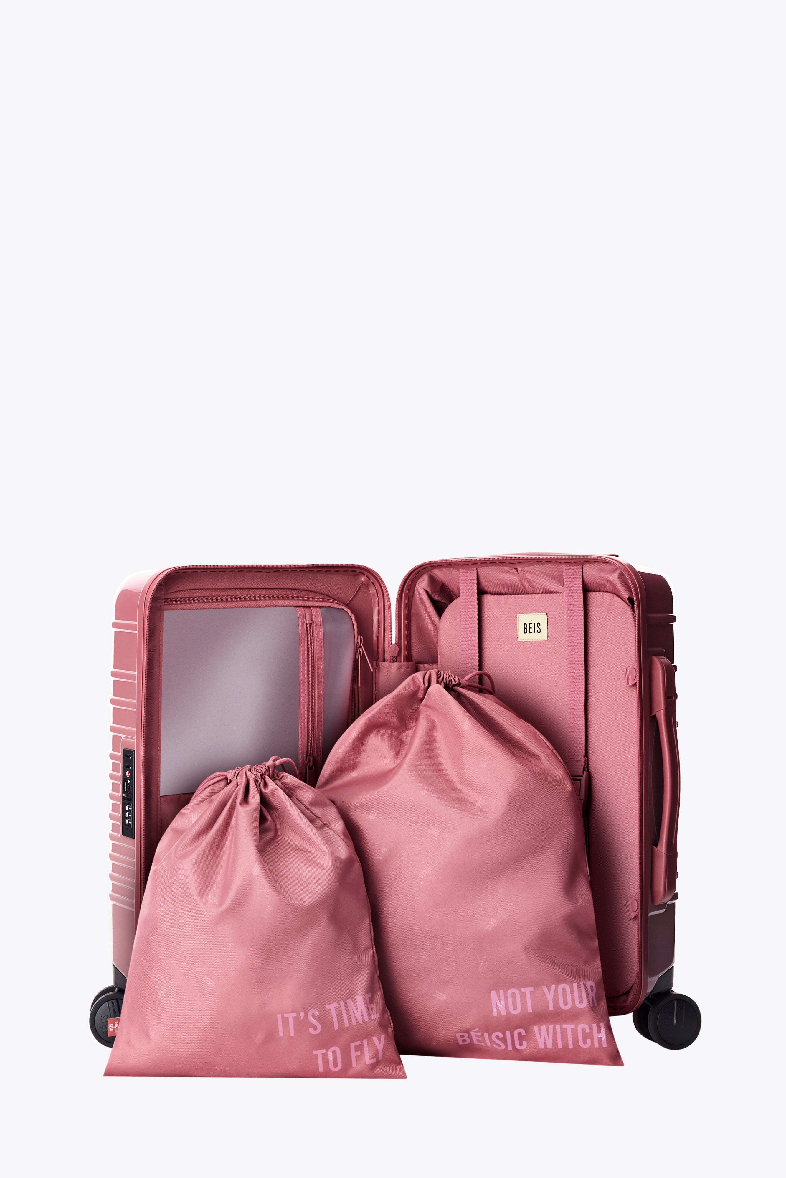 Wicked Pink Small Carry On Roller Luggage - Lightweight & Compact Travel Suitcase for Women, Perfect for Weekend Trips & Airplane Cabin Use