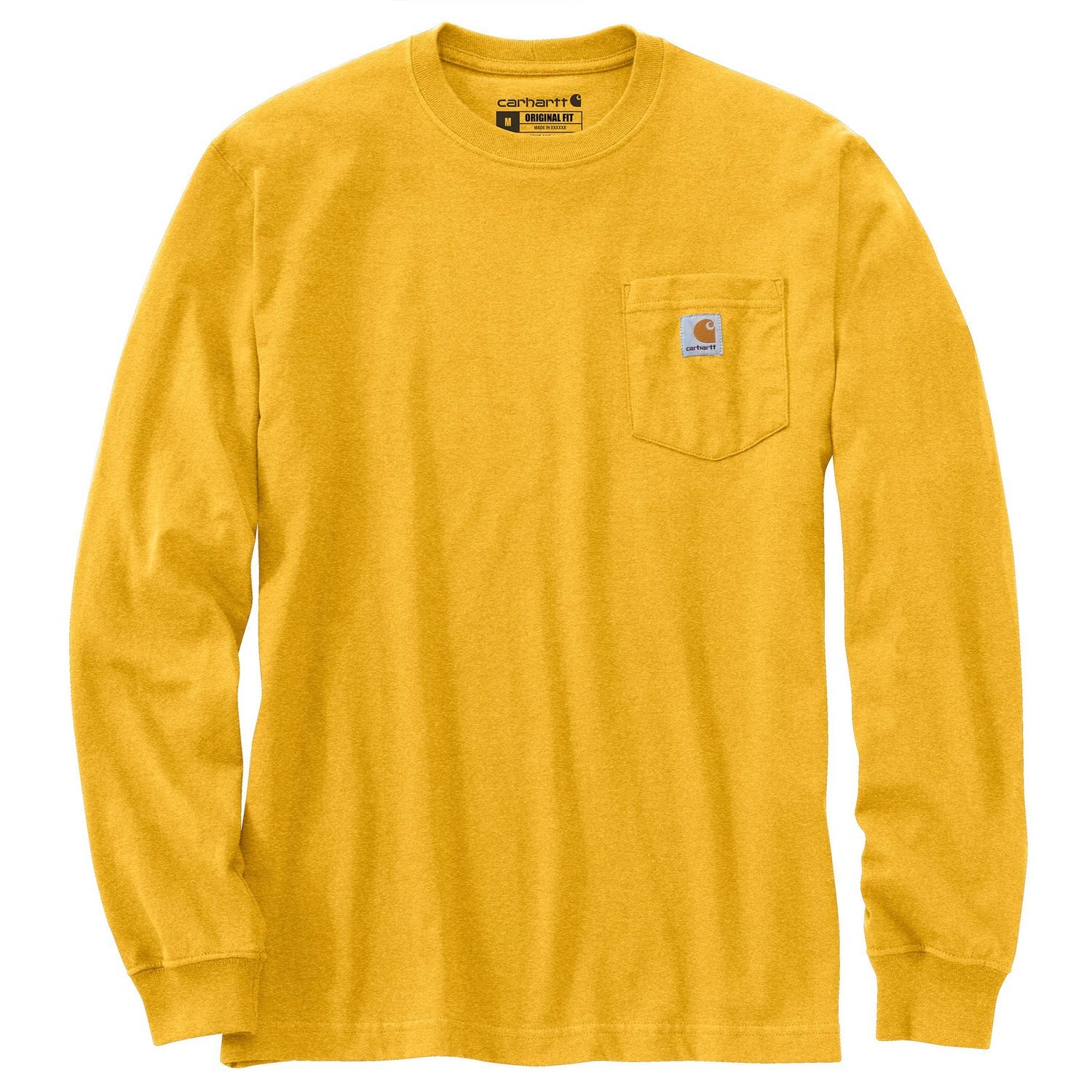 Carhartt Men's Long Sleeve Pocket T-Shirt - Honeycomb Heather | Durable Workwear for Construction, Outdoor & Casual Wear