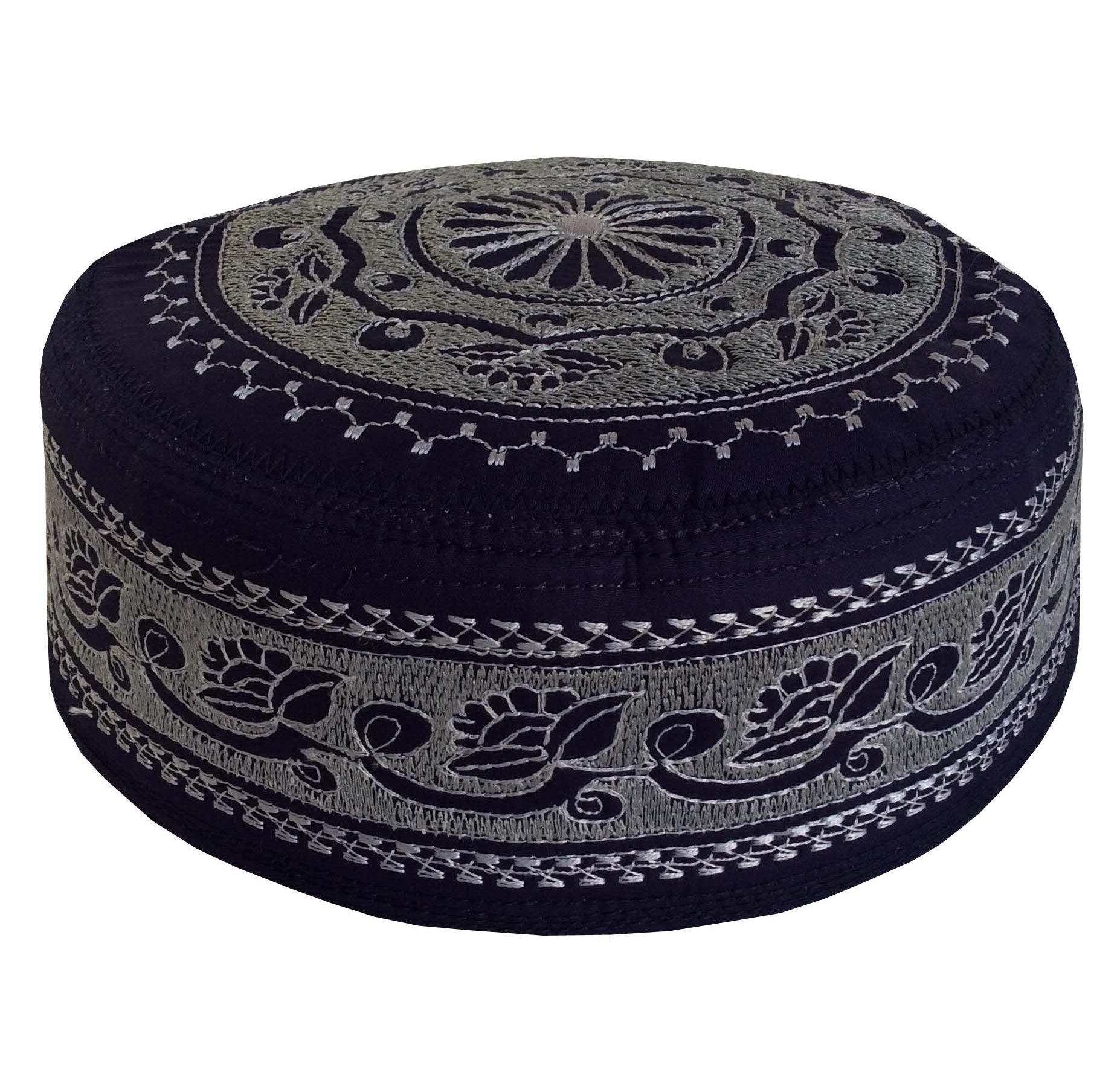 Hand Embroidered Unisex Kufi Skull Cap - Knitted Beanie for Men & Women | Summer Headwear for Prayer, Outdoor Activities & Fashion Accessory