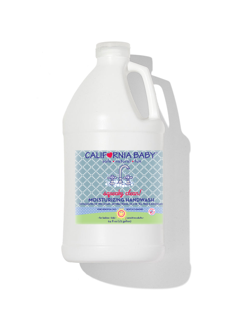 Squeaky Clean!™ Moisturizing Hand Wash - Half Gallon (64 oz) | Gentle Hydrating Liquid Soap for Dry Skin | Perfect for Home, Kitchen, Bathroom & Office Use