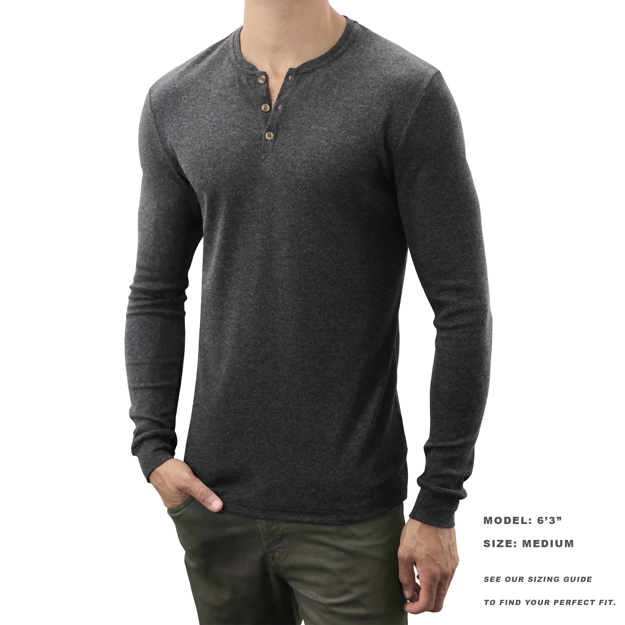 Lanky Llama Traveler Long Sleeve Henley Shirt for Slim & Tall Men | Comfortable Casual Wear for Travel, Hiking & Outdoor Activities