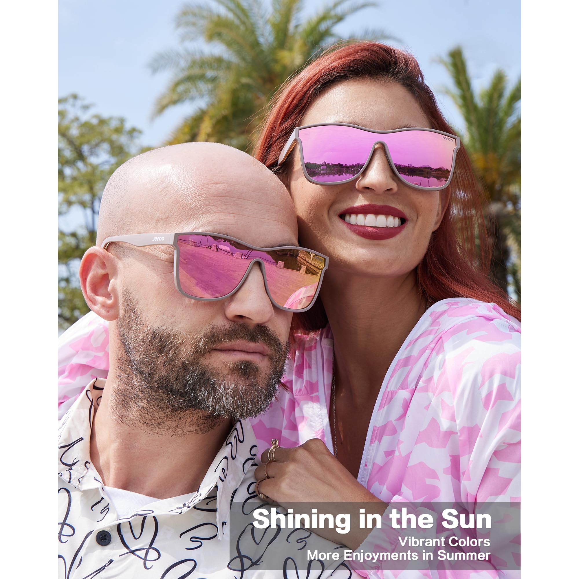 Polarized Sunglasses for Men & Women - Trendy Mirrored Shades with UV400 Protection - Reflective Sun Glasses for Driving, Fishing & Outdoor Activities