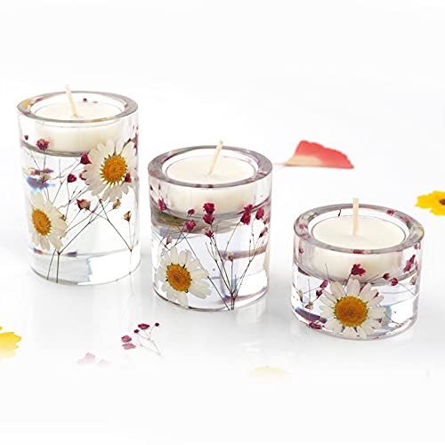 VALINK DIY Crystal Epoxy Candle Holder Silicone Mold - Resin Candle Making Kit for Home Decor, Wedding Centerpieces & Bar Accessories - Perfect for Handmade Crafts, Gifts & Kitchen Decorations
