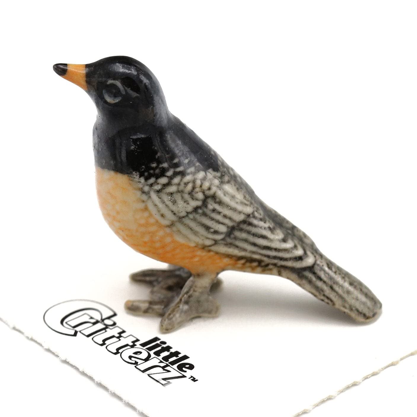 American Robin Cheerup Porcelain Figurine - Miniature Bird Statue for Home Decor, Gift & Collectible - Perfect for Shelf Display, Table Centerpiece & Garden Accent
