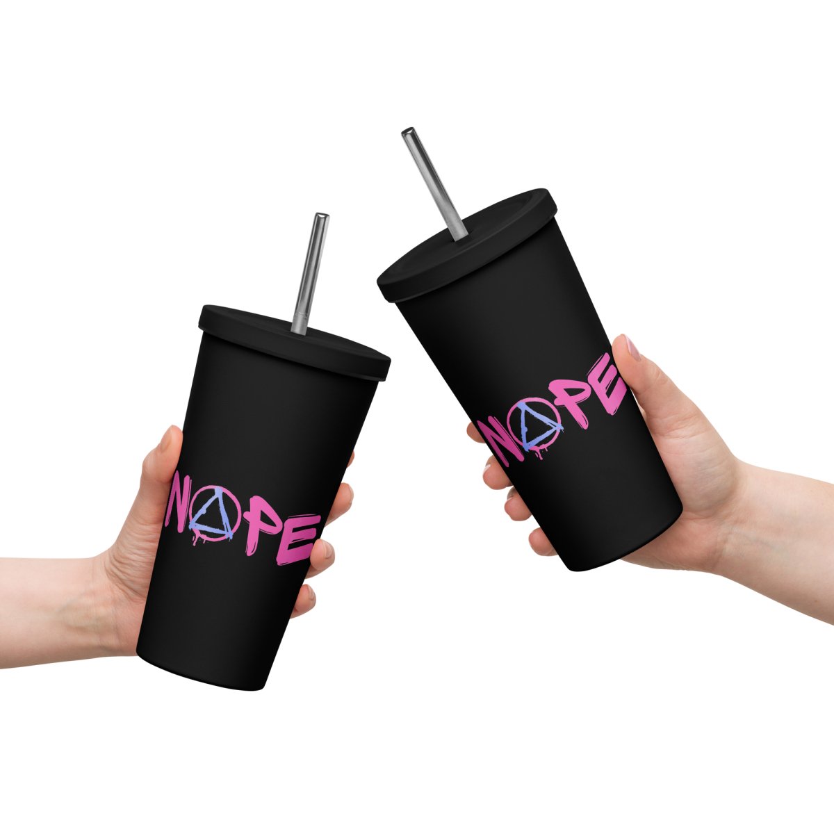 Nope Insulated Tumbler - Stainless Steel Vacuum Mug with Lid, Leakproof & Stylish Design for Coffee, Tea or Cold Drinks - Perfect for Office, Travel & Outdoor Activities