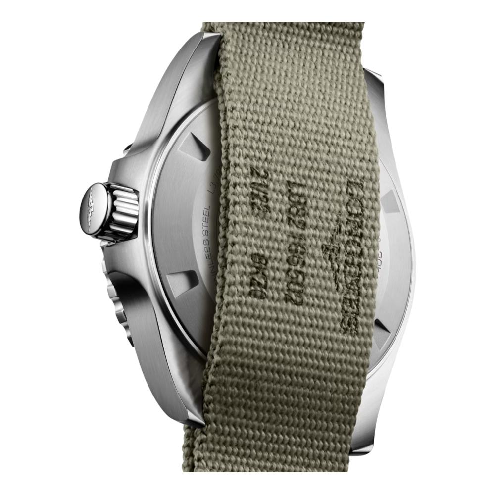 Luminox HydroConquest GMT Green Dial 41mm Men's Dive Watch with Fabric One Piece Strap - Perfect for Scuba Diving, Travel & Outdoor Adventures