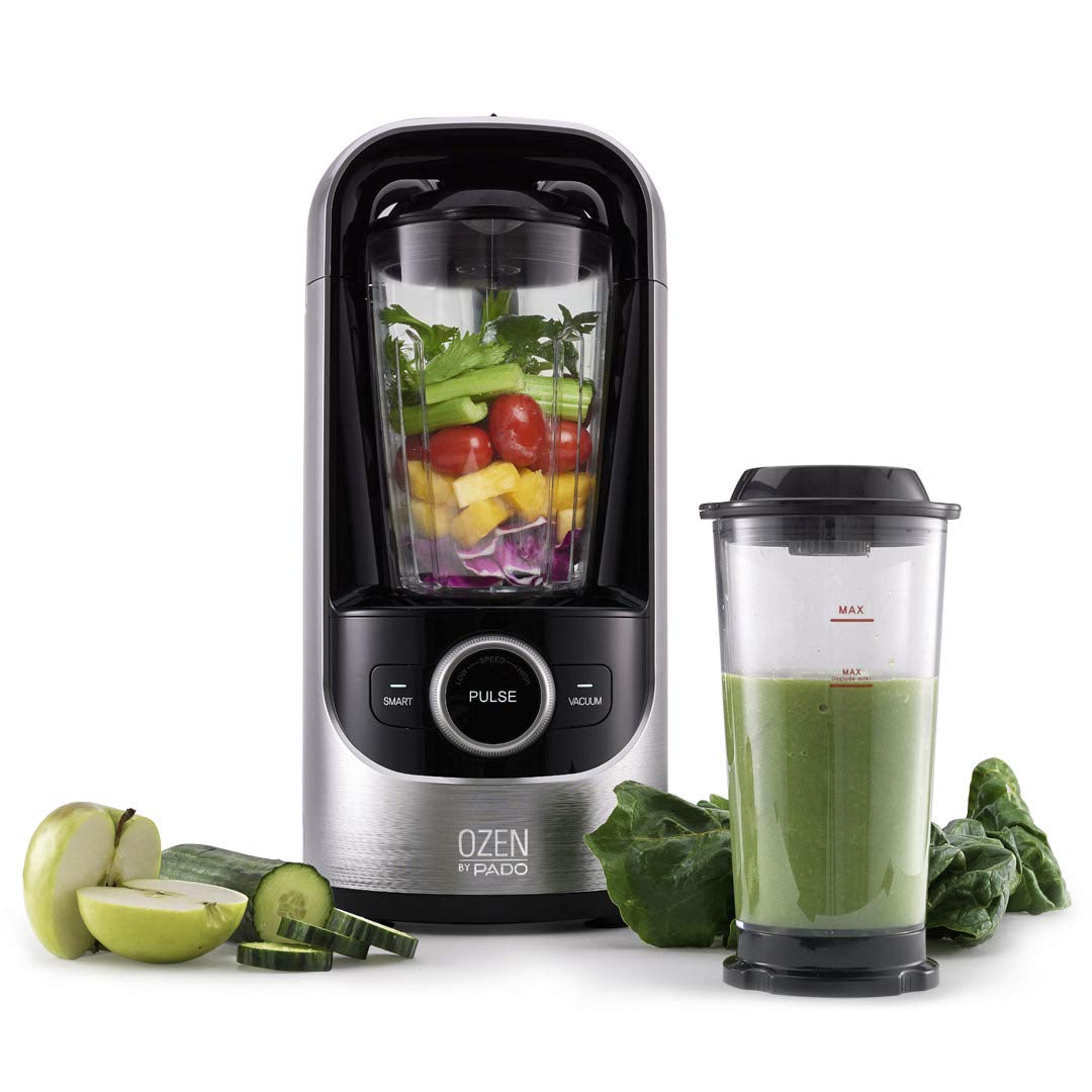 Premium Pado Ozen 500 Vacuum Blender – High-Performance Countertop Blender for Smoothies, Juices & Nutrient-Rich Blends | Prevents Separation | Includes Vacuum Storage Container (Silver) | Perfect for Healthy Breakfasts, Post-Workout Shakes & Meal Prep