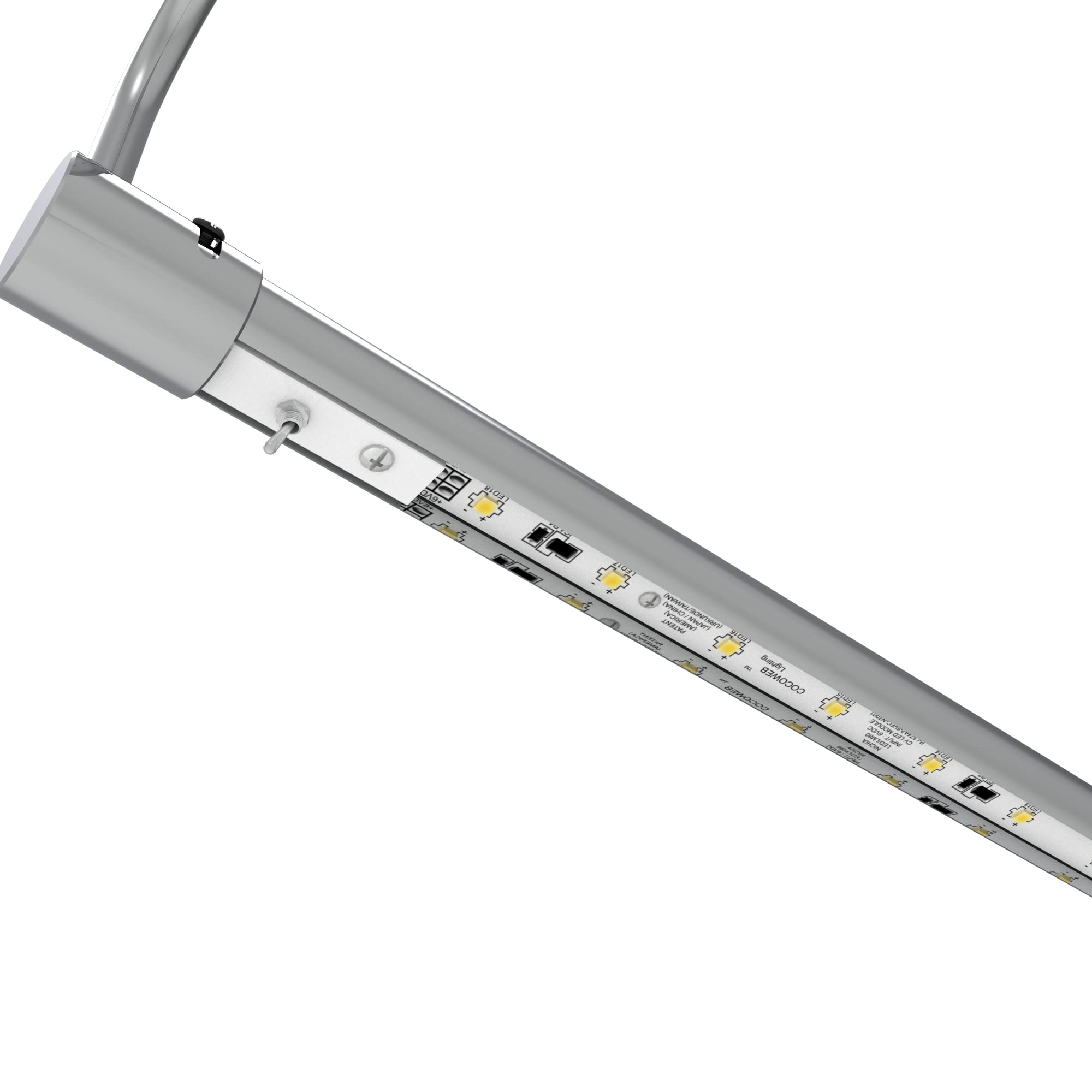 Cocoweb 16 Inch Tru-Slim LED Picture Light - Chrome Finish with Plug-in Adapter & Remote Control - Perfect for Artwork, Paintings, and Wall Decor Illumination