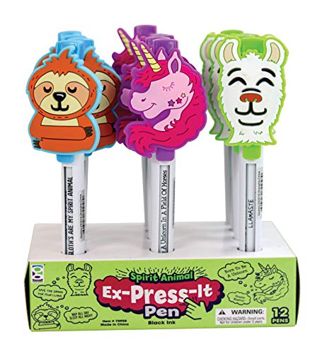 Set of 3 Spirit Animals Ex-Press-It Pens - Fun & Inspirational Writing Tools for Journaling, Note Taking & Gift Giving - Perfect for Students, Office & Creative Work