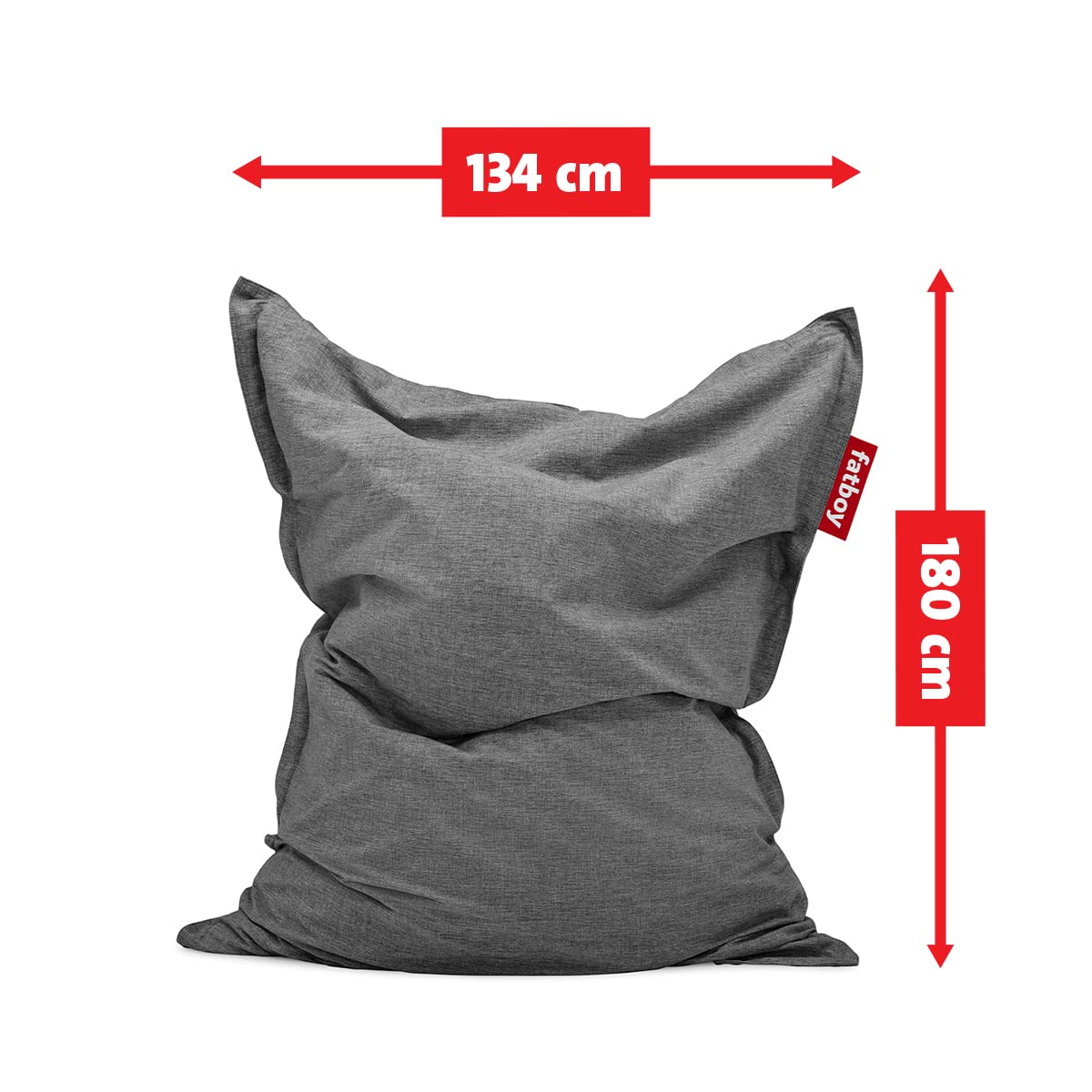 Fatboy Original Outdoor Bean Bag Chair - Rock Grey - Waterproof & Durable Lounge Chair for Patio, Garden, Poolside & Backyard Relaxation