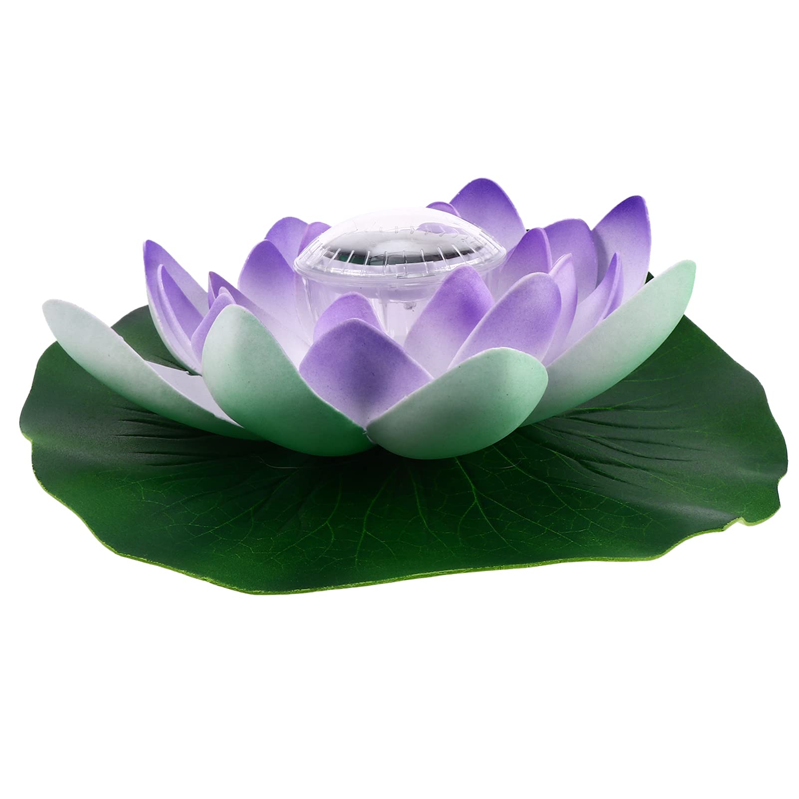 DOITOOL Solar Powered LED Floating Lotus Light - Waterproof Outdoor Pool & Pond Decor - 28cm Blue Solar Garden Light for Swimming Pools, Fountains & Backyard Decorations (Perfect for Nighttime Garden Parties & Water Features)