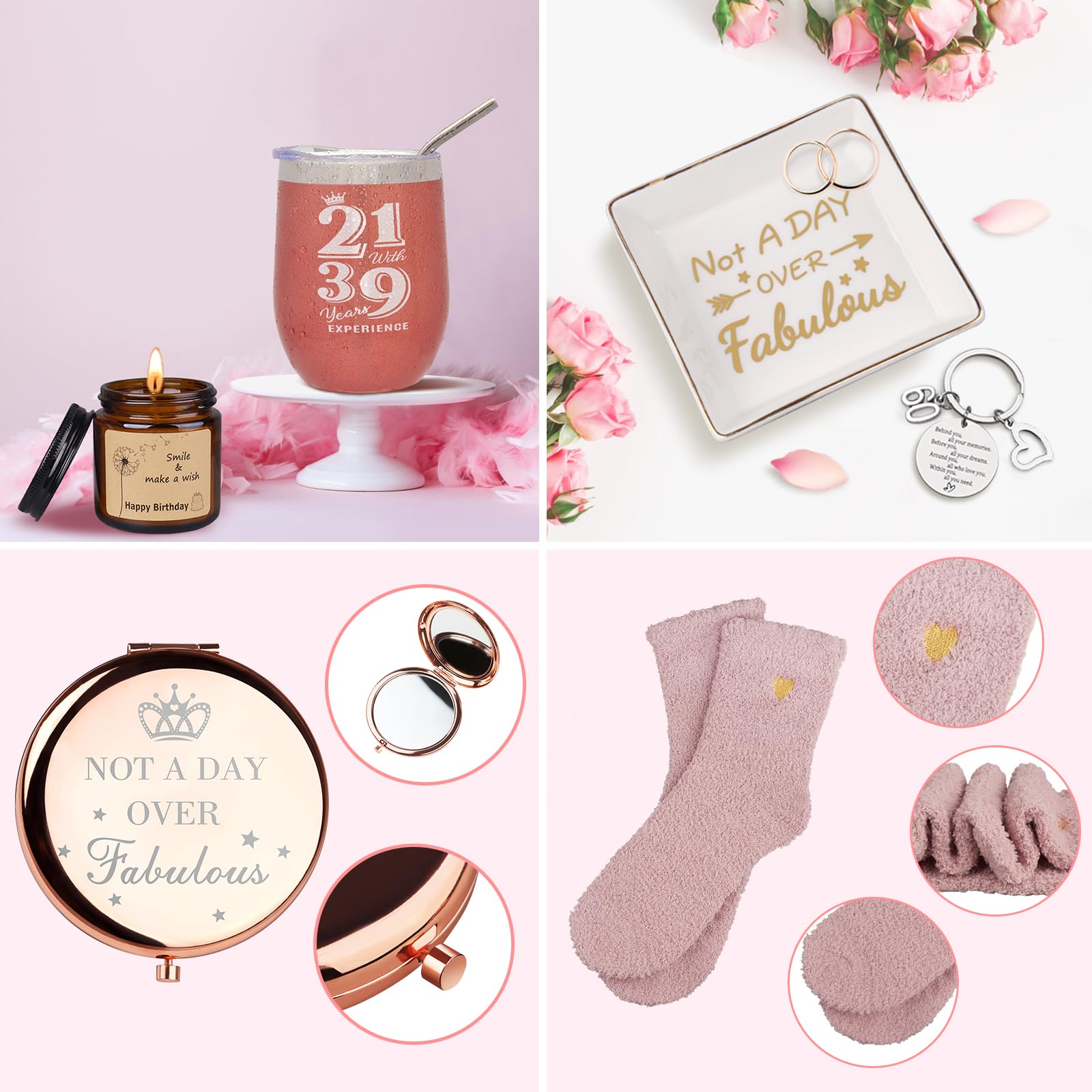 60th Birthday Gift Box for Women - Unique & Funny Present for Her, Mom, Sister, Wife, Girlfriend or Coworker | Perfect 60 Year Old Woman Birthday Gift Idea for Parties, Celebrations & Special Occasions