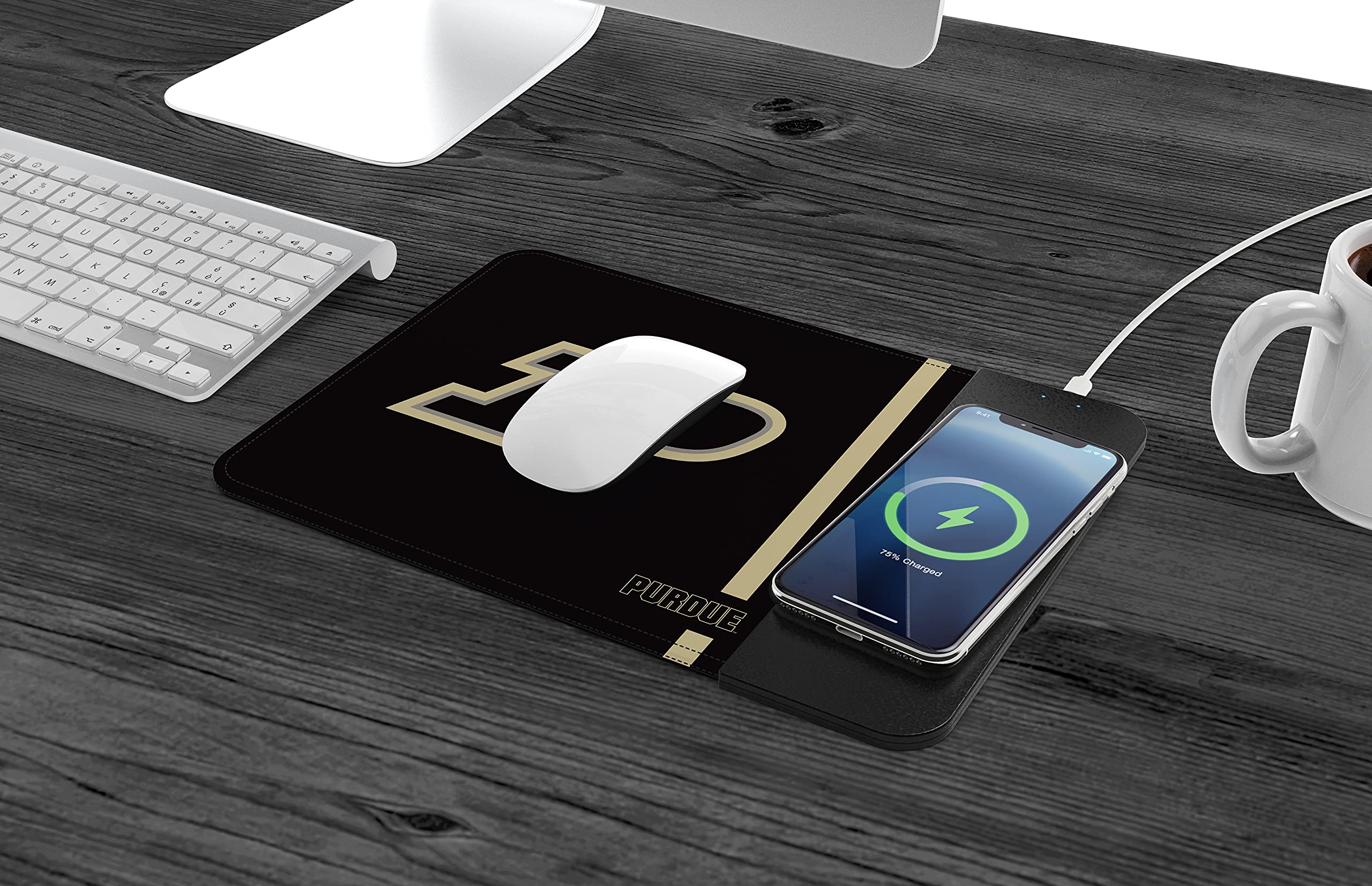 SOAR NCAA Unisex Wireless Charging Mouse Pad with Phone Holder - Perfect for Gaming, Office & Home Workspace Accessories