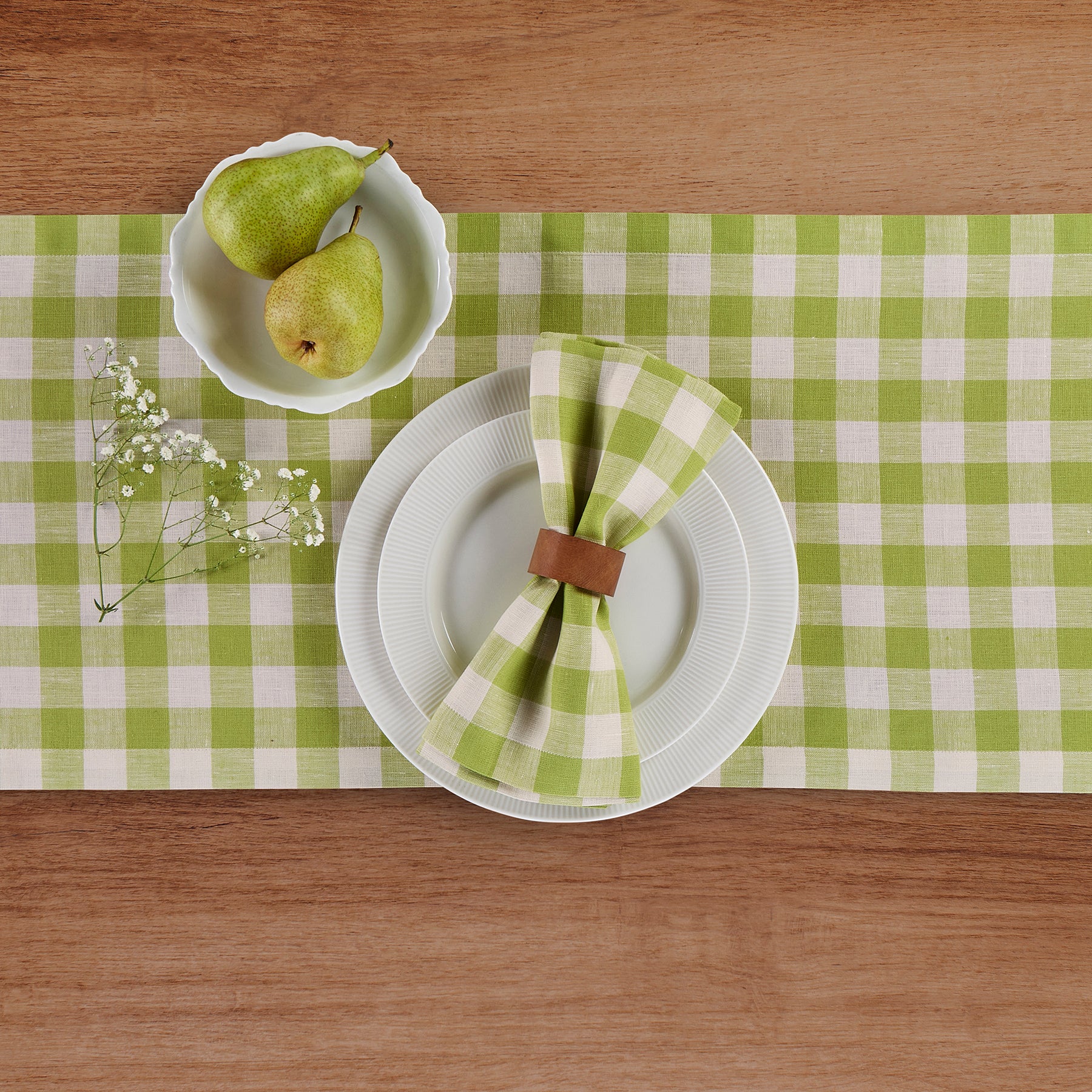 Morgan Check Napkins, Set of 4 - Premium Cotton Table Napkins for Dinner Parties, Weddings & Everyday Use
