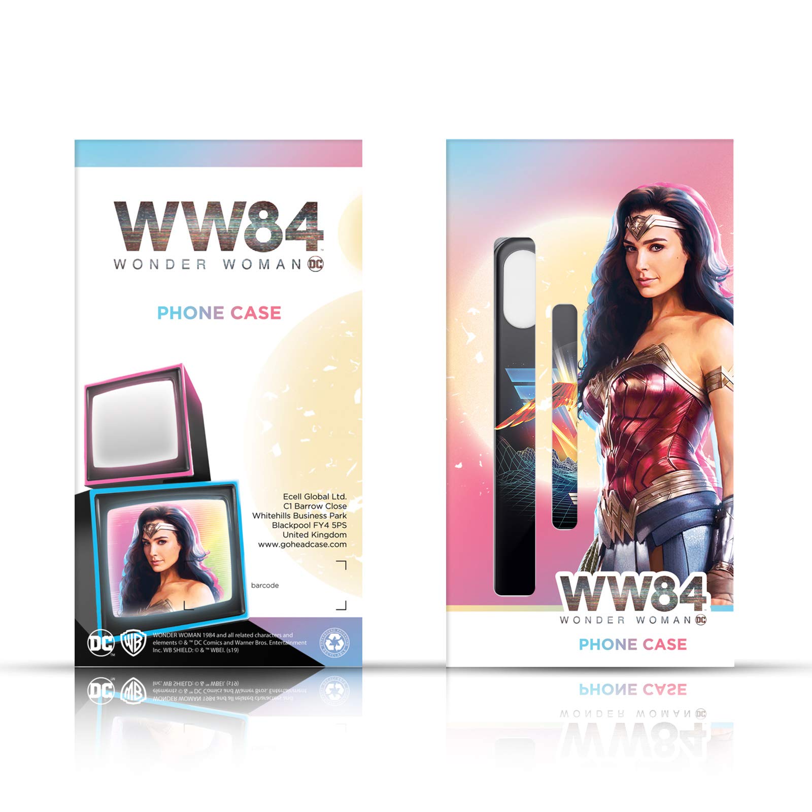Official Wonder Woman 1984 Gold Portrait Logo Art Soft Gel Case for iPhone 12/12 Pro - Durable Protective Phone Cover with Licensed DC Comics Design - Perfect for Superhero Fans, Cosplay Events & Movie Theaters