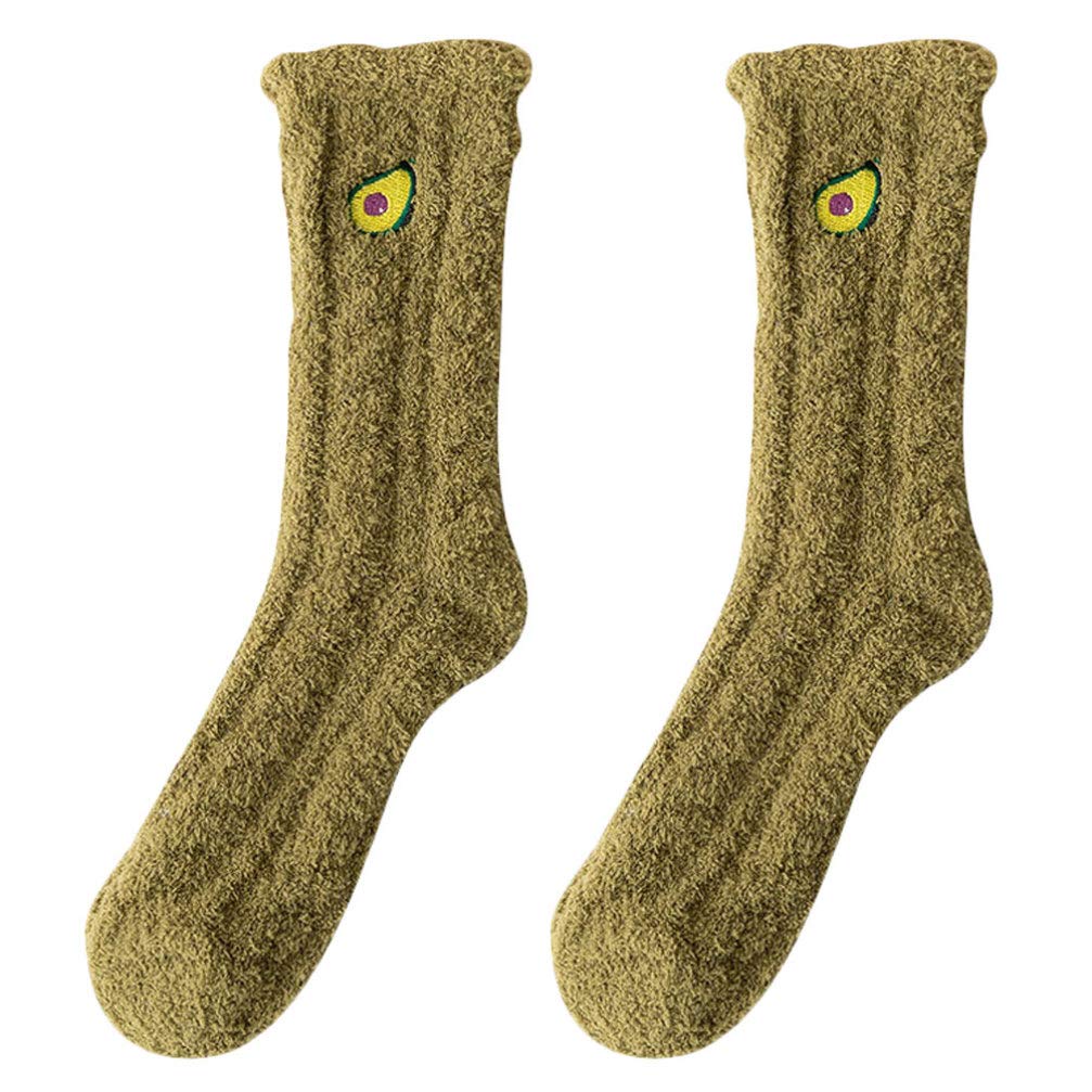 Kesyoo Women's Fuzzy Slipper Socks - Non-Slip Gripper Sole, Plush Thick Crew Winter Socks for Warmth & Comfort - Perfect for Indoor, Sleepwear, Christmas Gifts & Cozy Home Use