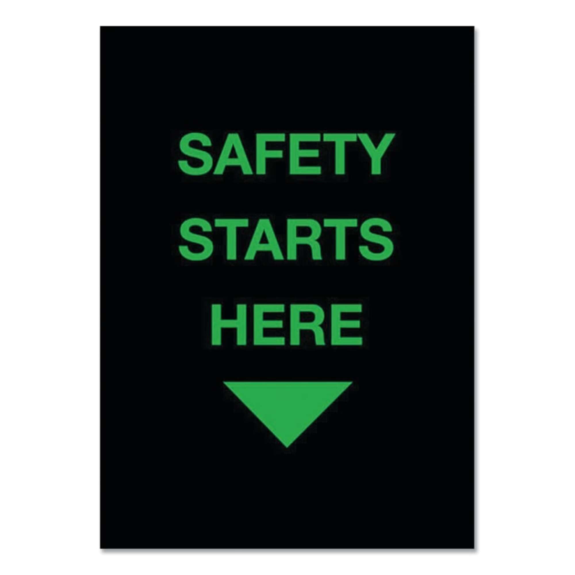 Notrax 194 Safety Message Mat - 'Safety Starts Here' 4'x6' Black Anti-Slip Floor Mat (Model 194SSH46BL/194SSH35BL) - Ideal for Warehouse Entrances, Industrial Work Areas & High-Traffic Zones