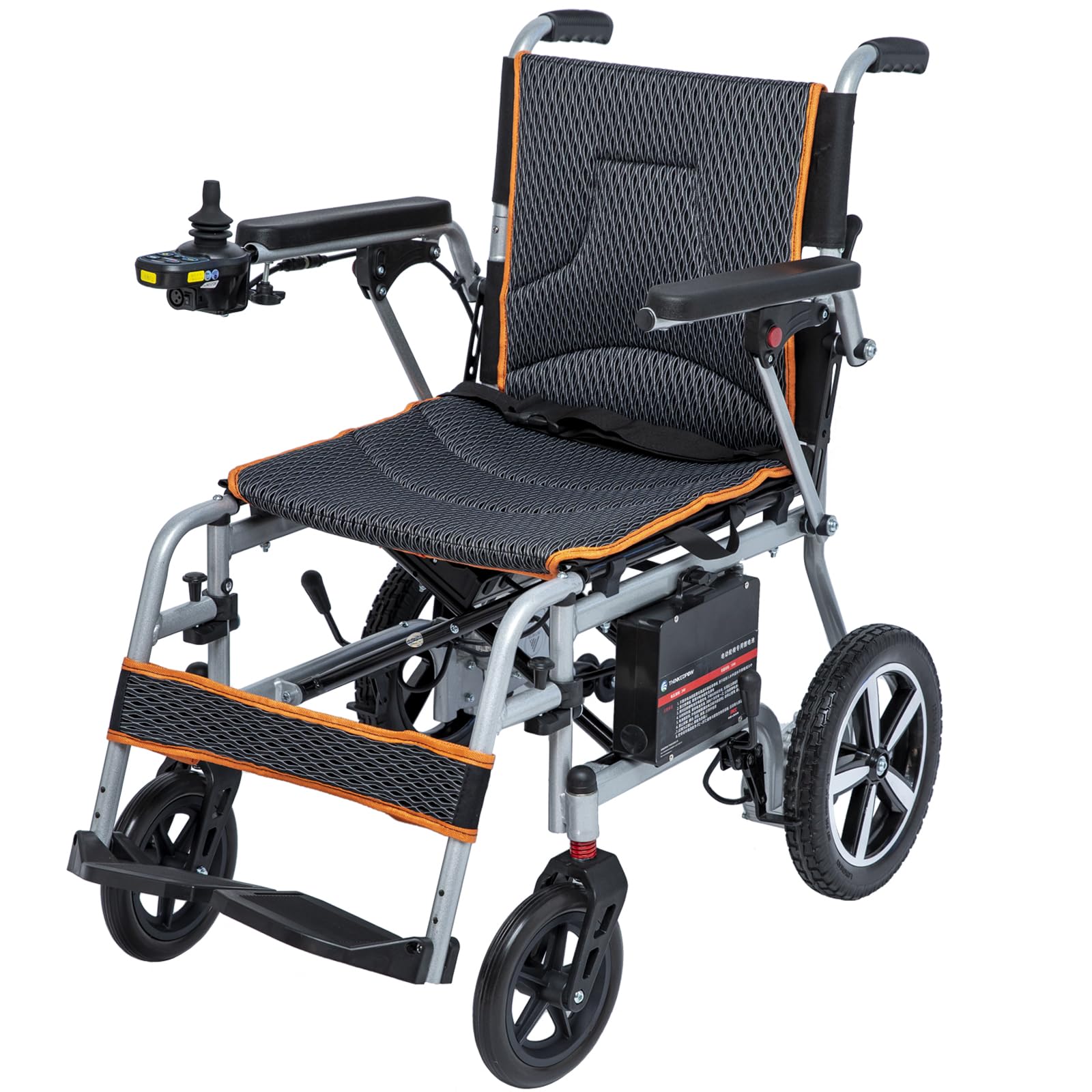 33lb Lightweight Electric Wheelchair for Adults - Foldable Portable All-Terrain Power Wheelchair with 10 Mile Range | Airline Approved Black Mobility Scooter | Perfect for Travel, Shopping & Outdoor Activities