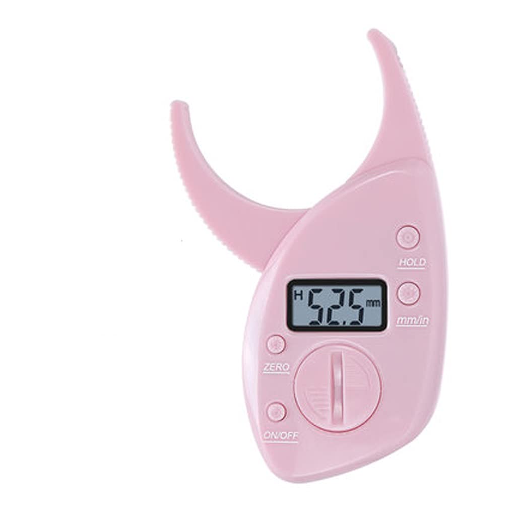 SJYDQ Digital Body Fat Caliper - Electronic Skin Fold Thickness Measurement Tool with LCD Display for Accurate Body Fat Percentage Tracking - Perfect for Fitness, Weight Loss & Health Monitoring (Pink)