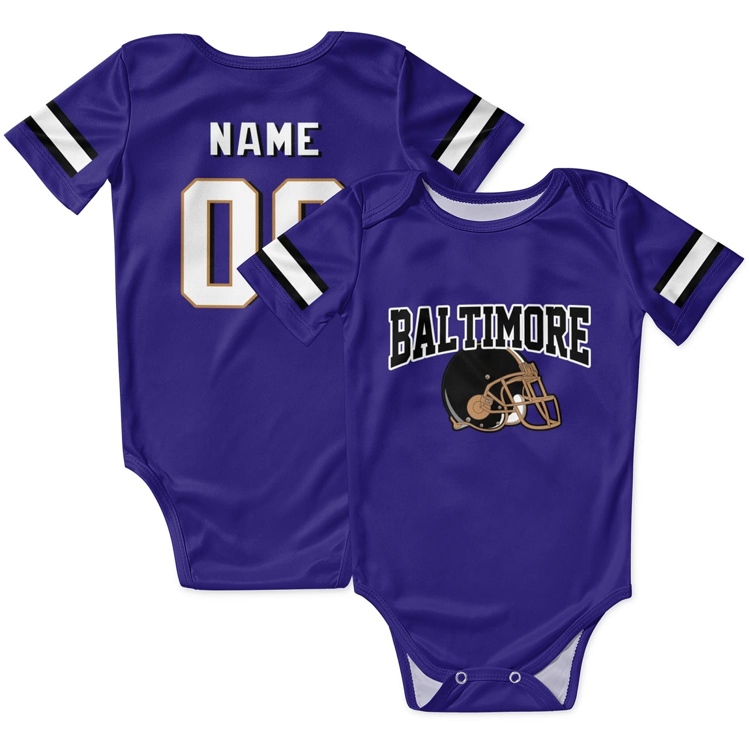 Custom Personalized Baby Clothes with Name & Number - Soft Infant & Toddler Apparel for Sports Fans | Perfect for Gifts, Game Days & Family Photos