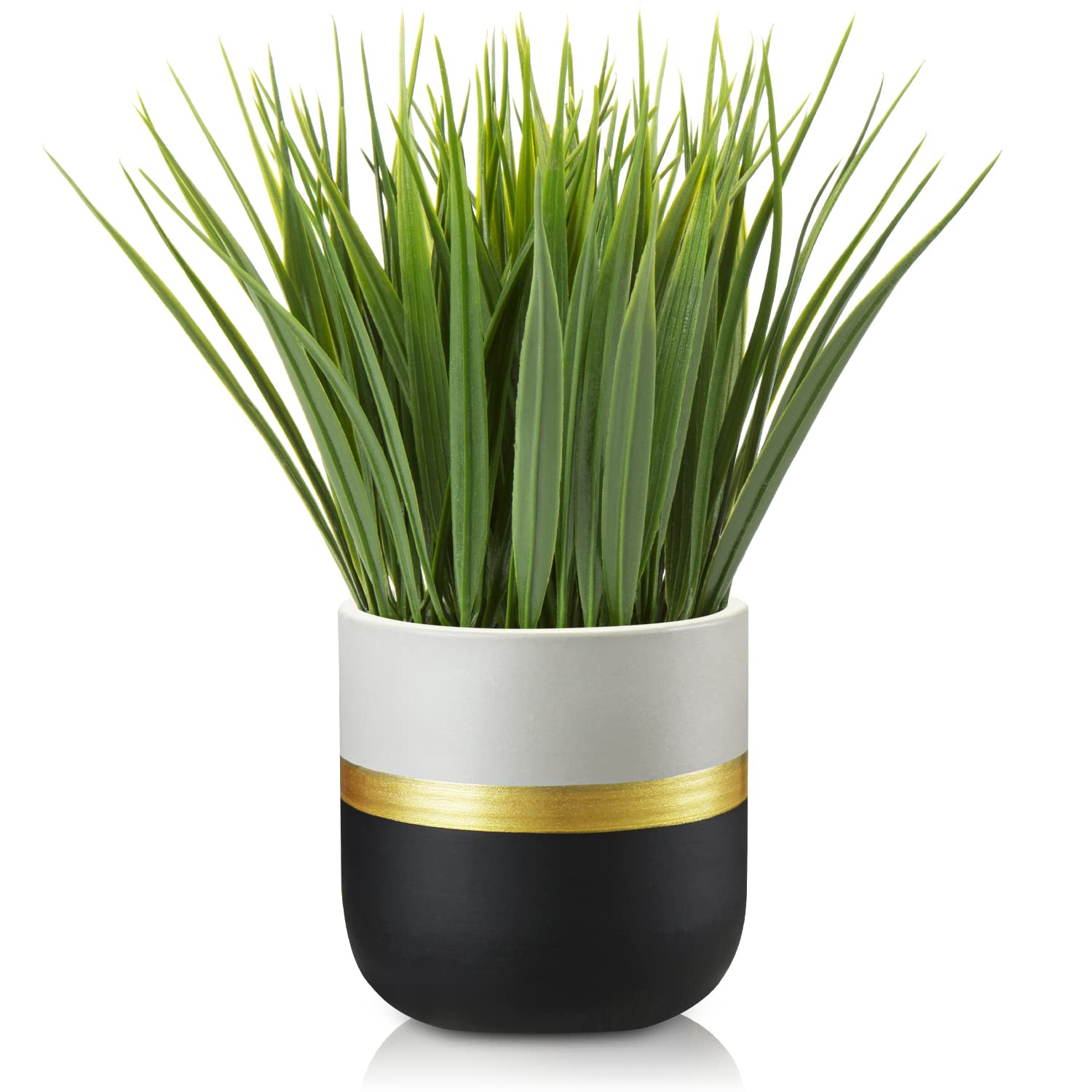 Small Artificial Potted Plants - Realistic Fake Plants in Decorative Pots for Home, Office, Desk, Table, Bathroom Decor | Perfect Indoor Greenery Gift for Housewarming, Wedding & Room Decor