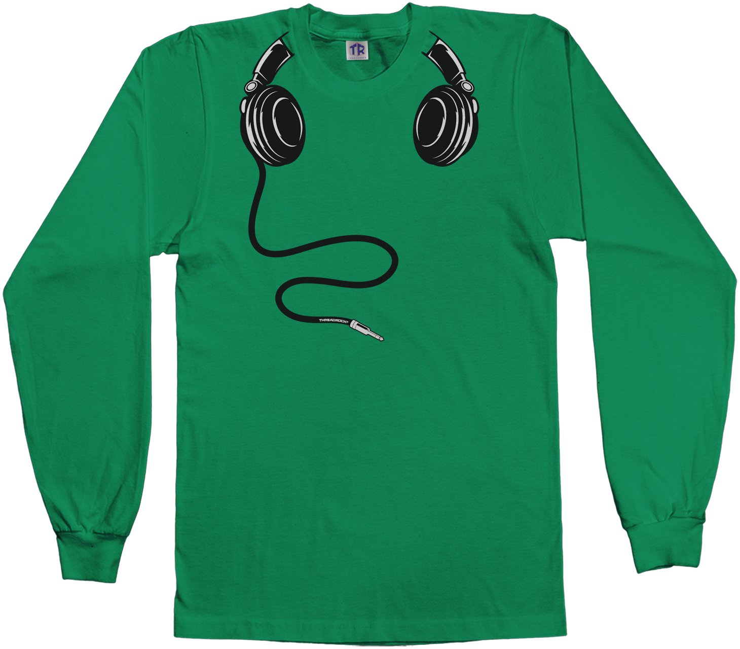 Threadrock Big Boys' Headphones Youth Long Sleeve T-Shirt - Cool Graphic Tee for Teens, Gaming & Music Lovers, School & Casual Wear
