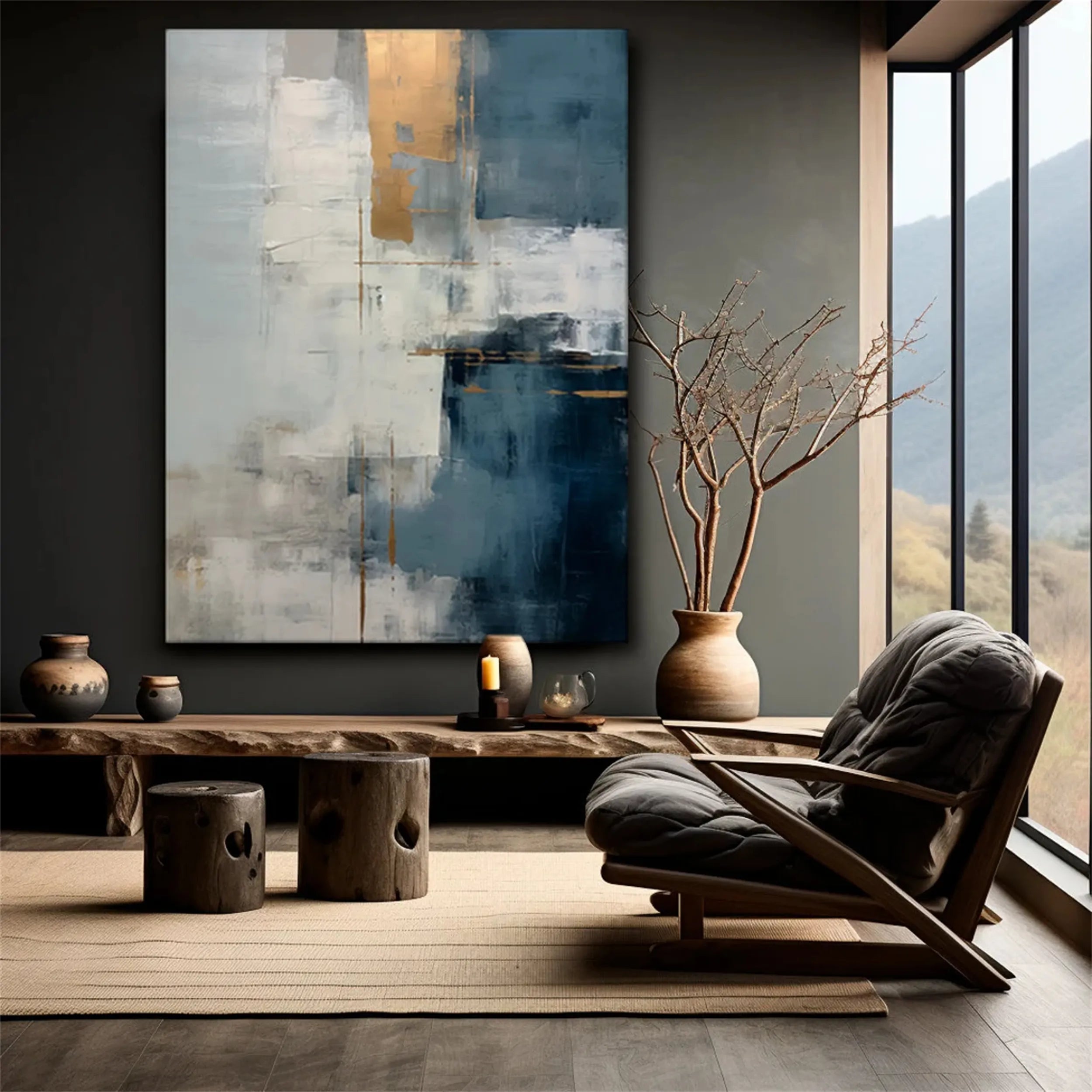 Abstract Painting #AB 124 - Modern Wall Art for Home & Office Decor - Perfect for Living Room, Bedroom or Workspace