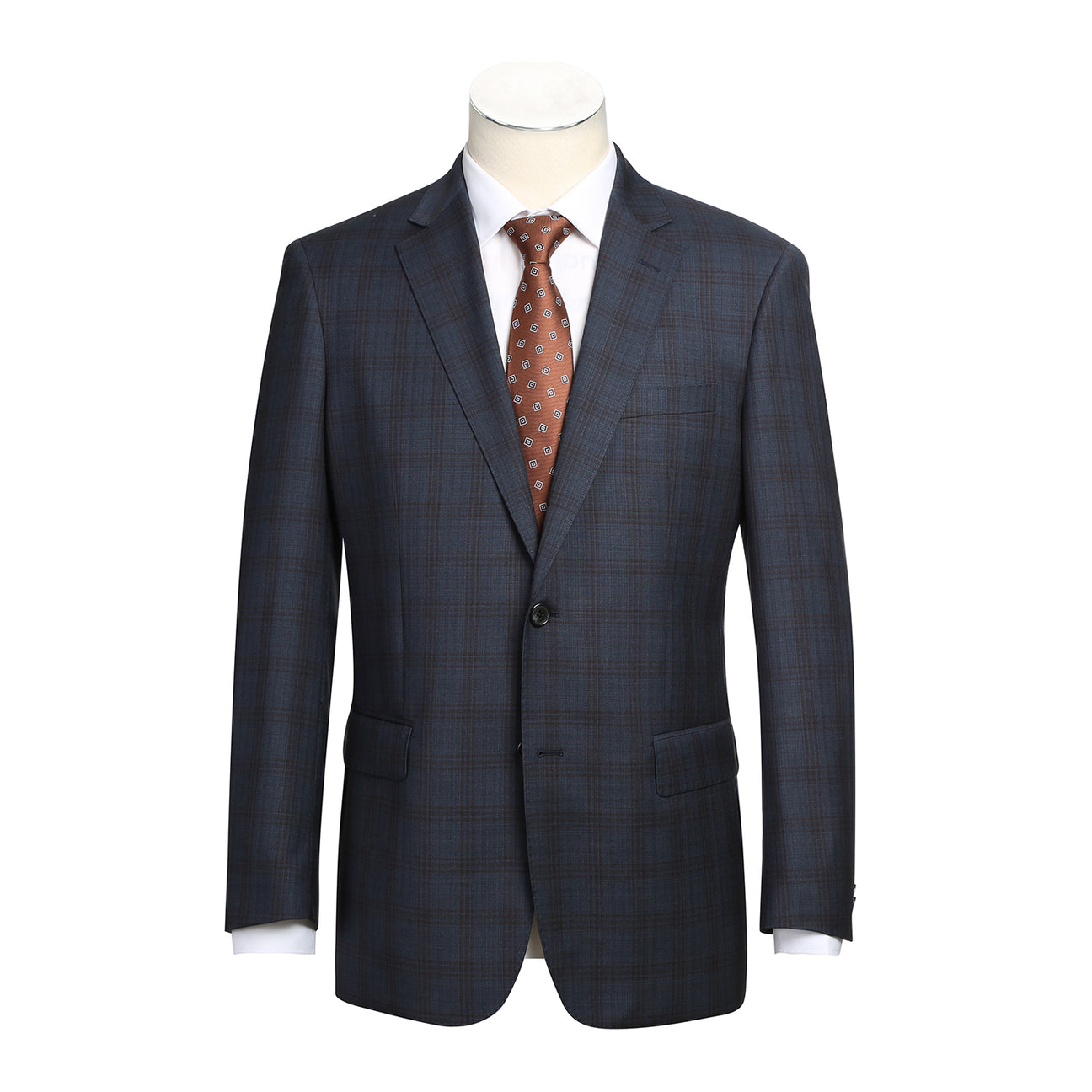 Renoir Alessandro Vitello Classic Fit Navy Wool Suit 566 3 | Premium Men's Business Attire for Office, Weddings & Formal Events