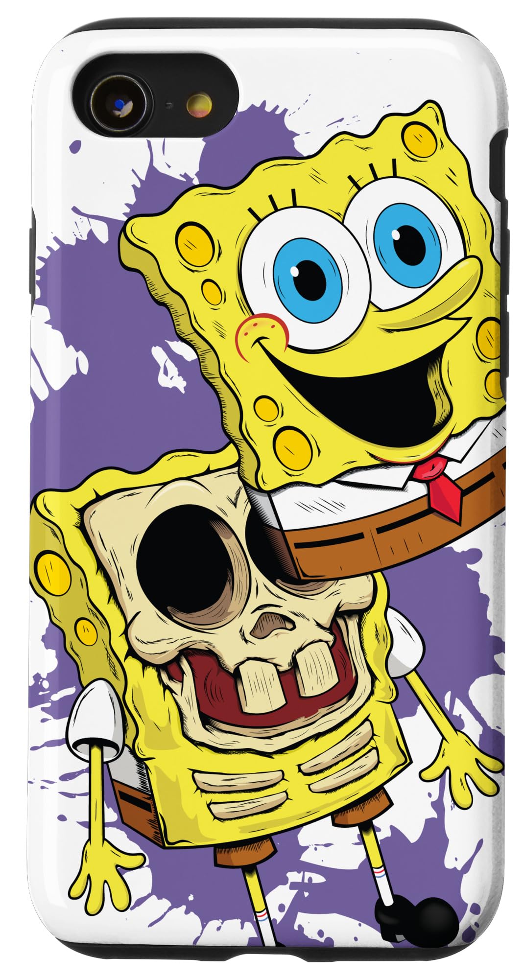 iPhone SE (2020) / 7 / 8 SpongeBob SquarePants Shockproof Case - Cute Cartoon Character Phone Cover for Kids & Teens - Perfect for School, Travel & Everyday Use