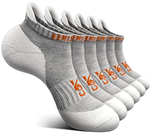6pairs-gray Heather /Orange Yellow2990