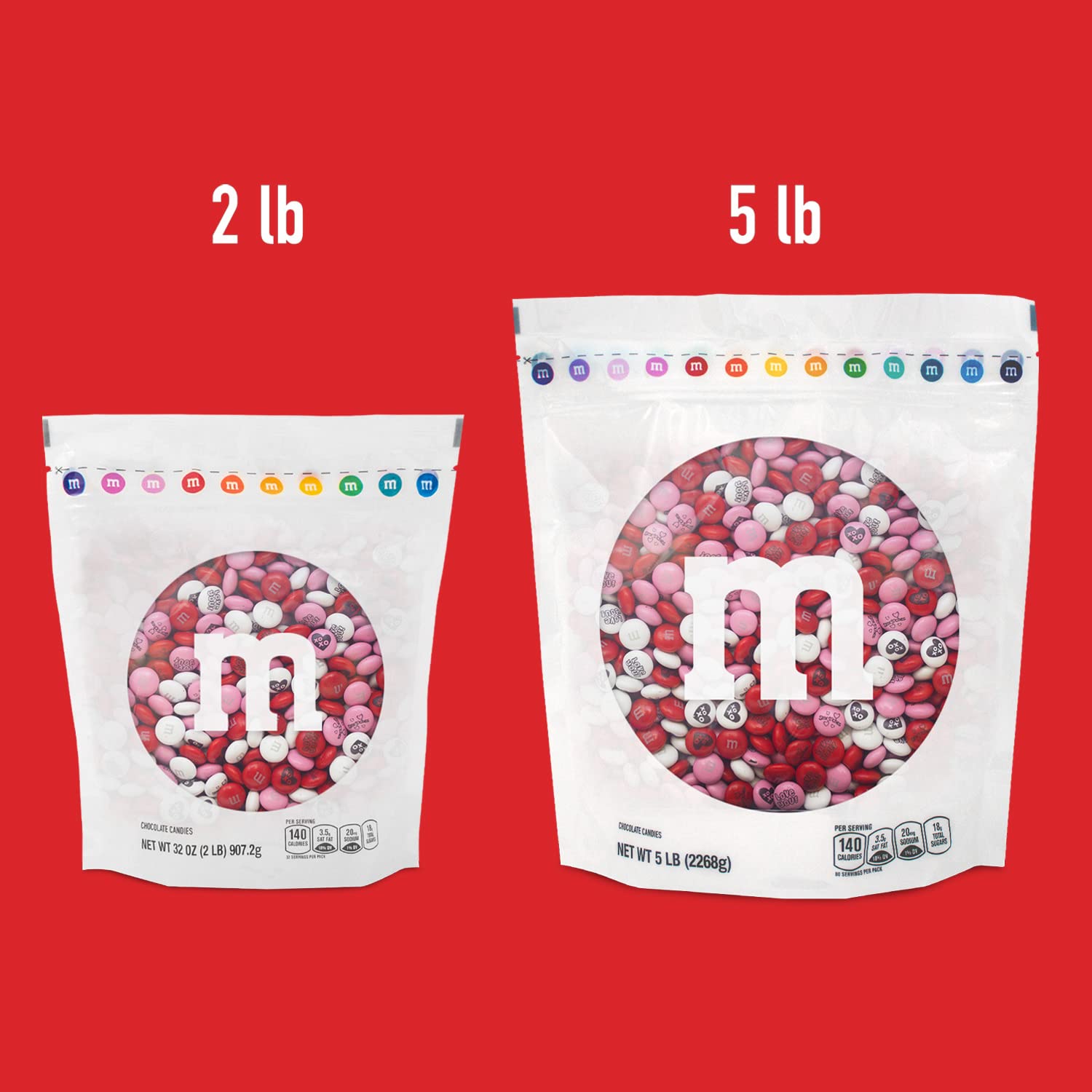 M&M'S Valentine's Day Bulk Candy - 5lb Variety Pack of Milk Chocolate Candies for Gift Baskets, Party Favors & Holiday Treats | Perfect for Valentine's Gifts, Office Celebrations & Classroom Rewards