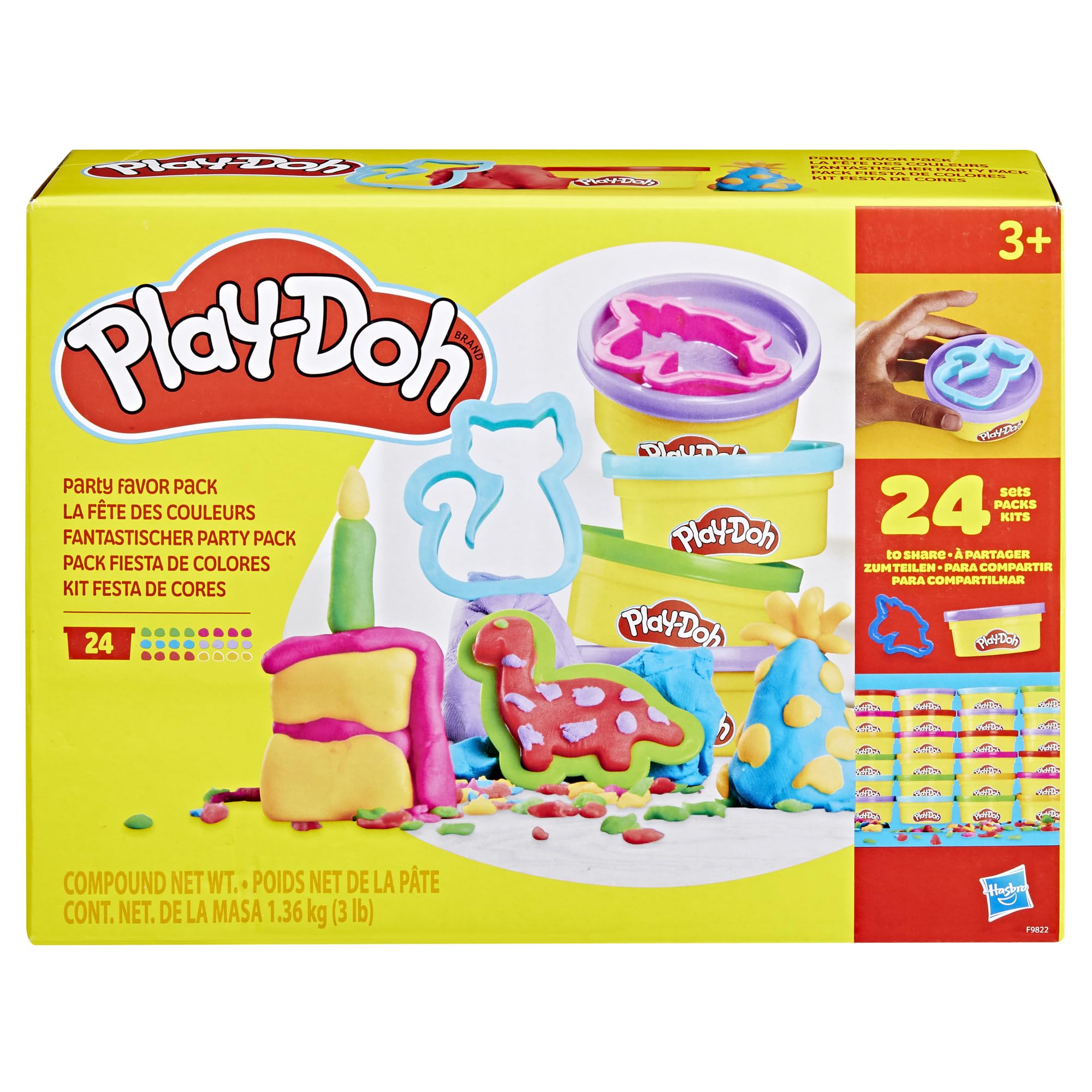 Play-Doh Party Favor Pack - Bulk 24 Pack of Non-Toxic Modeling Compound with Fun Cutters | Perfect for Kids Birthday Parties, Classroom Rewards & Goodie Bag Fillers | Safe Creative Play for Children Ages 3+ (Amazon Exclusive)