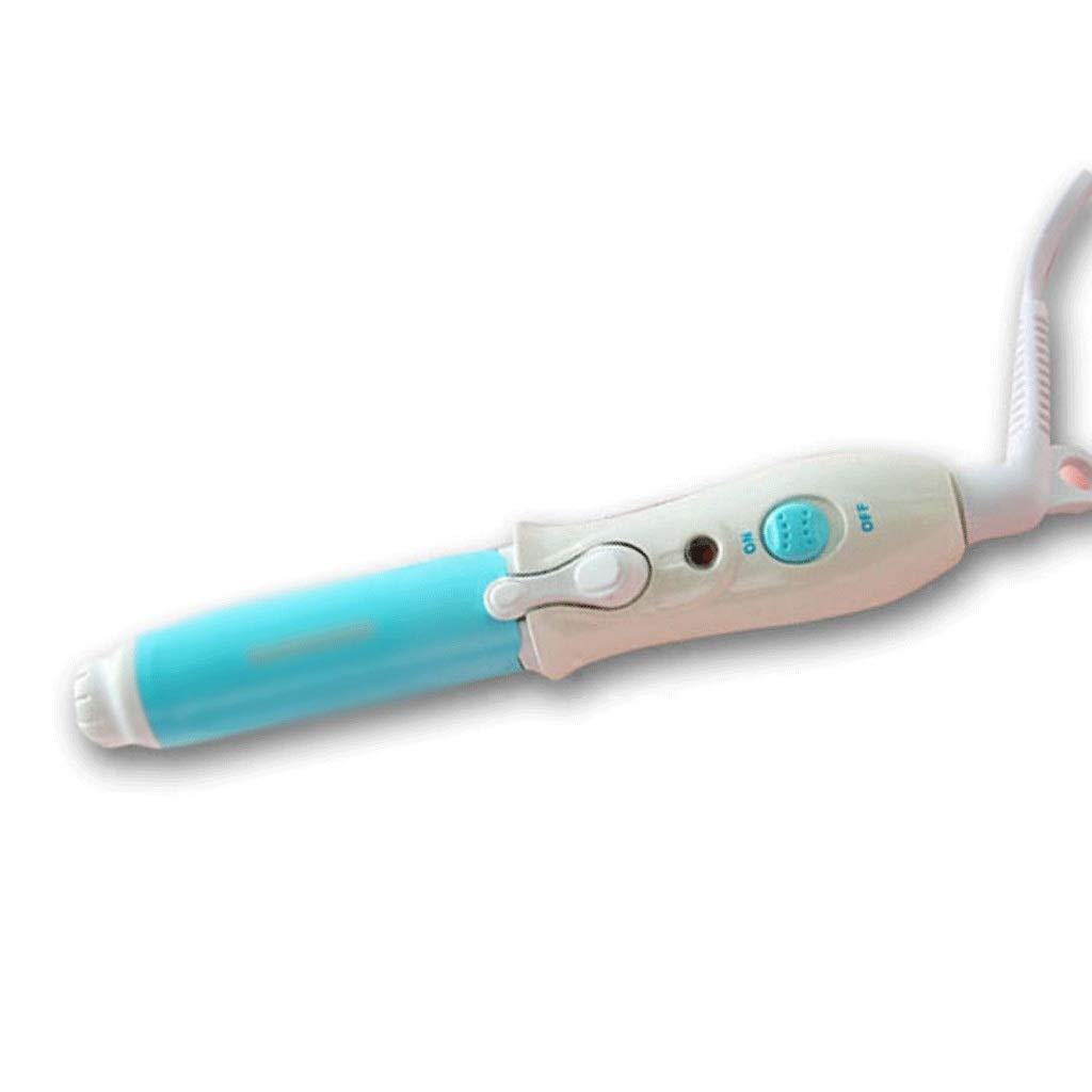 QQCCK Double Ceramic Hair Curler & Straightener - 2-in-1 Mini Curling Iron for Wet & Dry Hair, Travel-Friendly Styling Tool (Blue) | Perfect for Home Use, Travel & Salon-Quality Styling