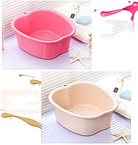 Large Foot Soak Tub with Massage Acupoints - Spa Pedicure Bath Basin for Relaxation, Toenail Care & Ankle Therapy (Pink) - Perfect for Home Spa, Post-Workout Recovery & Self-Care Routines