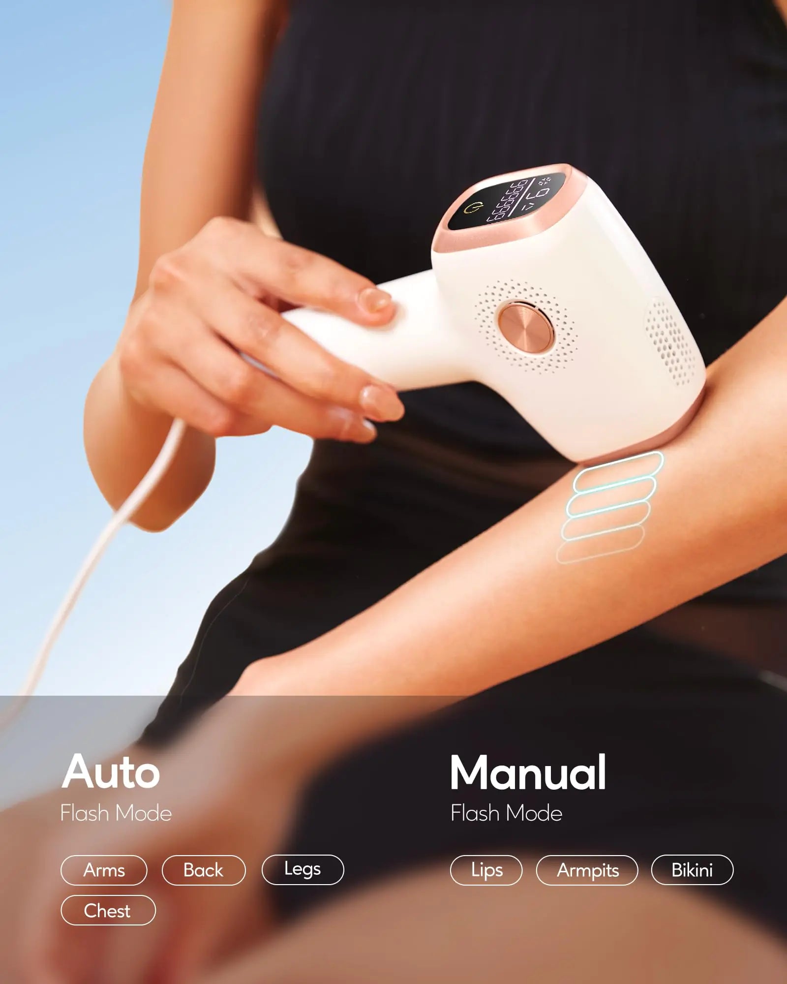 INNZA IPL Laser Hair Removal Device - 999,999 Flashes Permanent Hair Remover with Ice Cooling System for Painless At-Home Hair Removal - Perfect for Legs, Underarms, Bikini Line & Full Body Smooth Skin Care