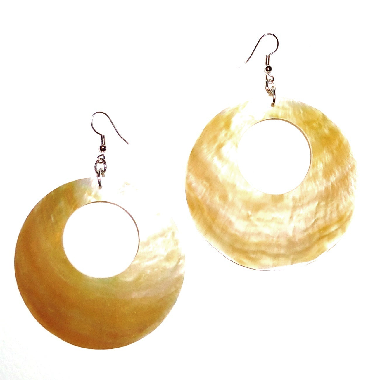 Elegant Large White Abalone Shell Earrings for Women - Perfect for Beach Weddings, Boho Fashion & Summer Accessories