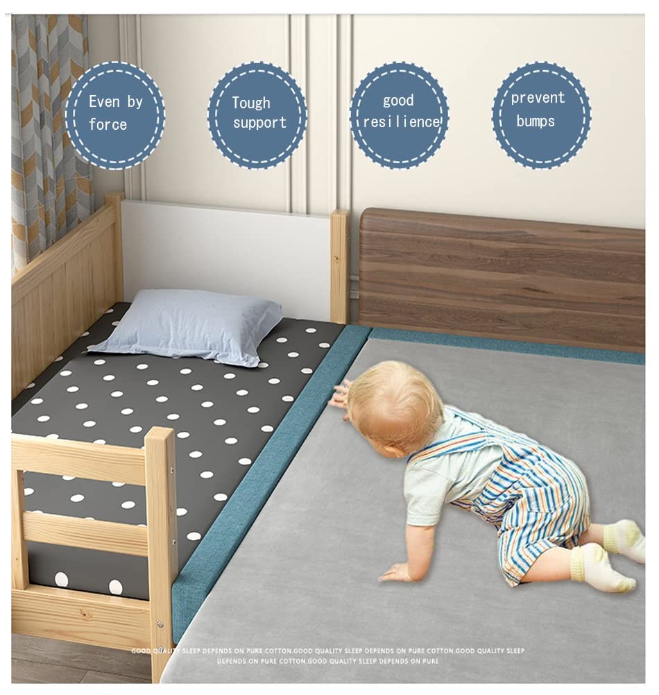 Long Bed Sofa Gap Filler - 20X8X120cm Beige Bedside Protection Cushion for Mattress Support, Headboard & Armrest Pillow | Perfect for Couples, Kids & Pet Safety in Bed or Sofa Gaps