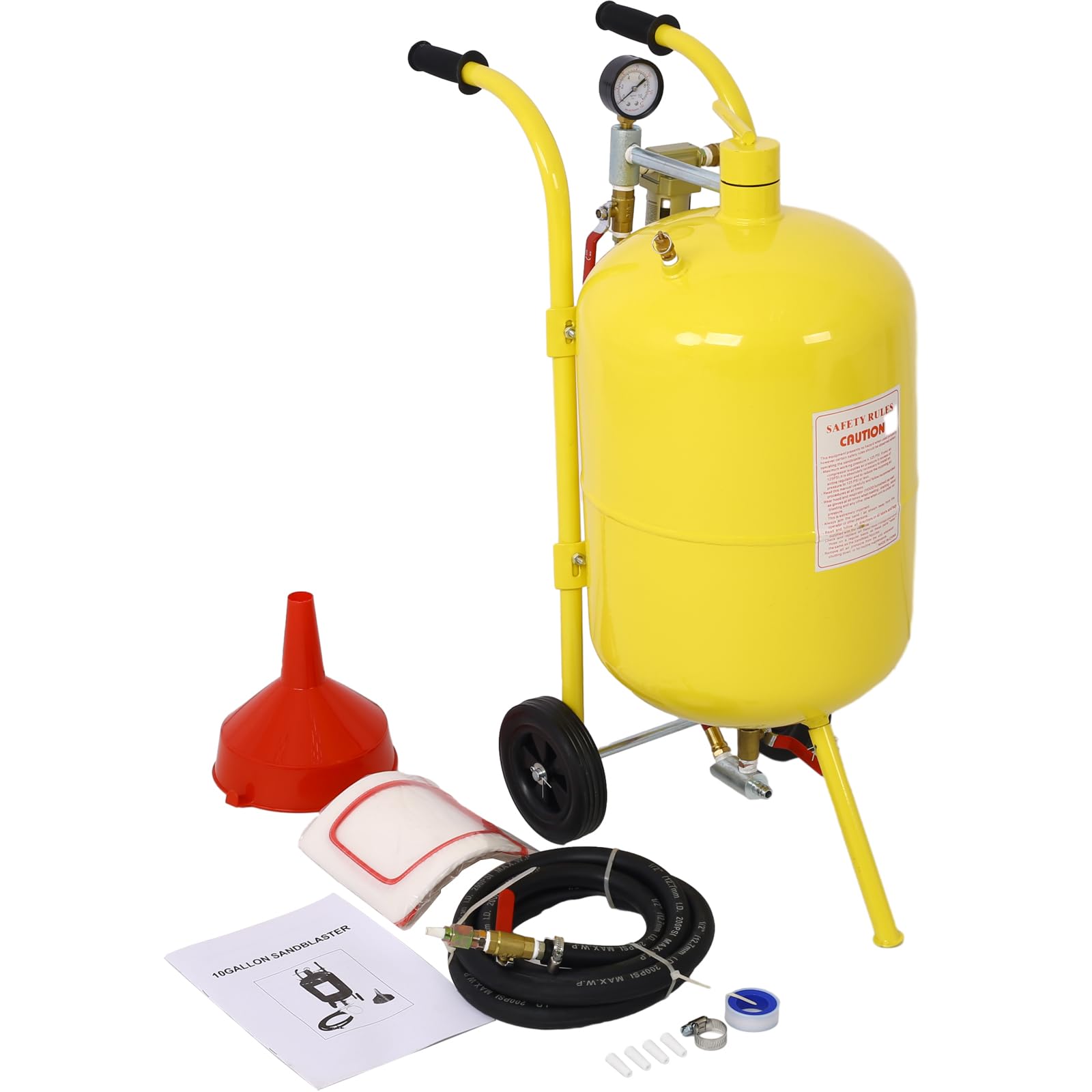 Non-Abrasive Blaster - 10 Gallon Media Blaster for Gentle Surface Cleaning | Perfect for Auto Restoration, Rust Removal & Industrial Cleaning