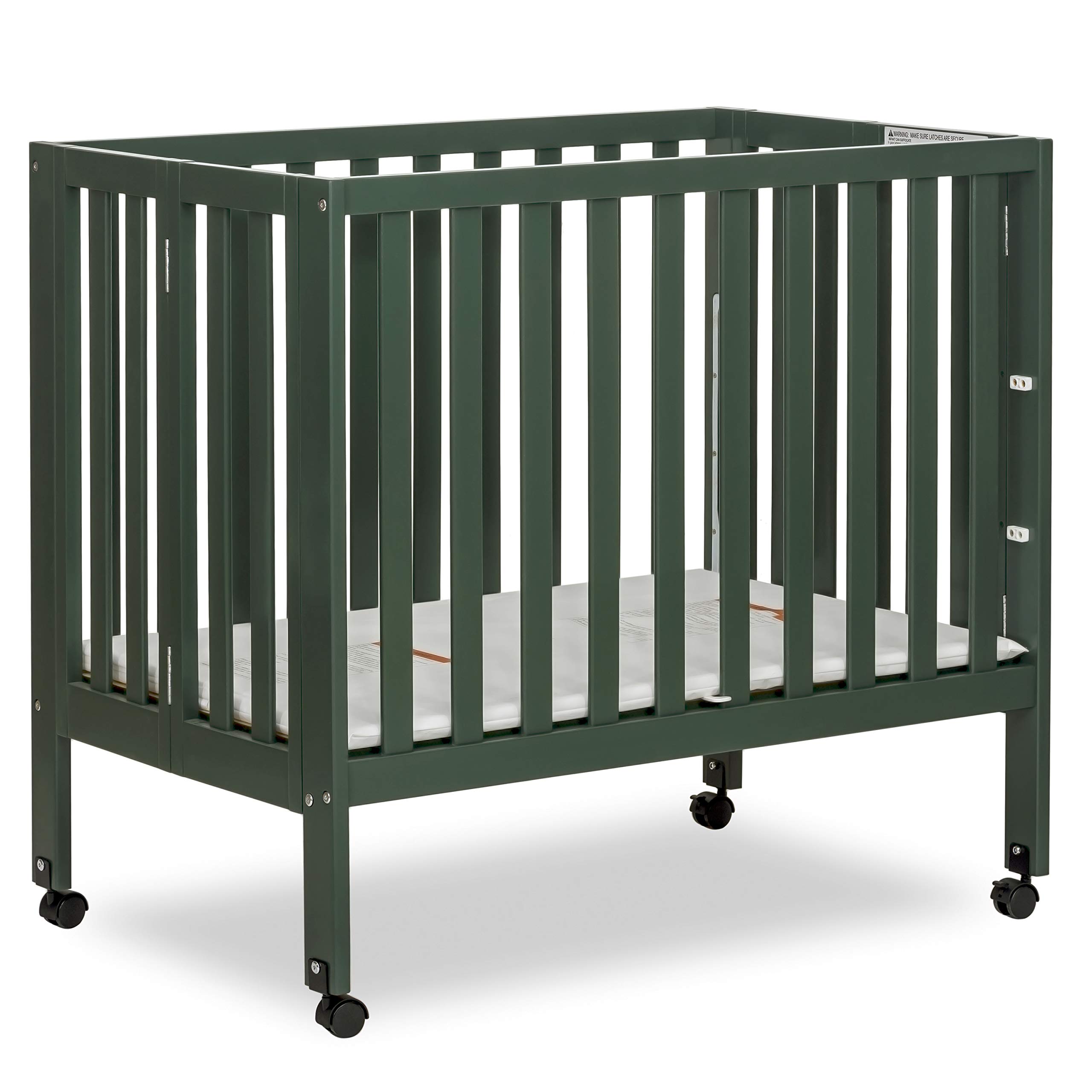 Dream On Me Jett Lightweight Portable Convertible Crib - 3 Adjustable Mattress Heights, Foldable Travel Crib with 1.5