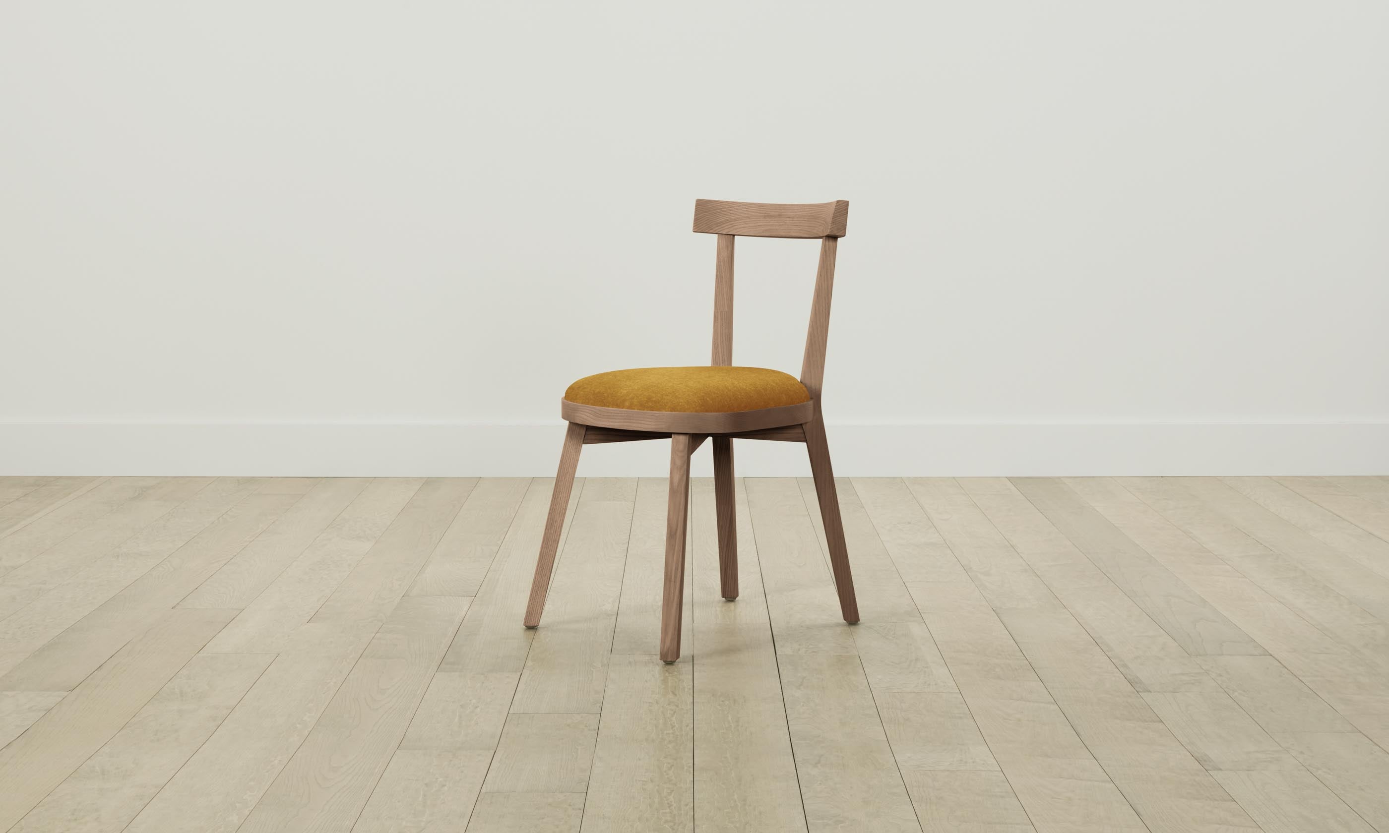 Allen Dining Chair - Mohair Upholstered in Amber - Elegant & Comfortable for Dining Room, Kitchen, or Office