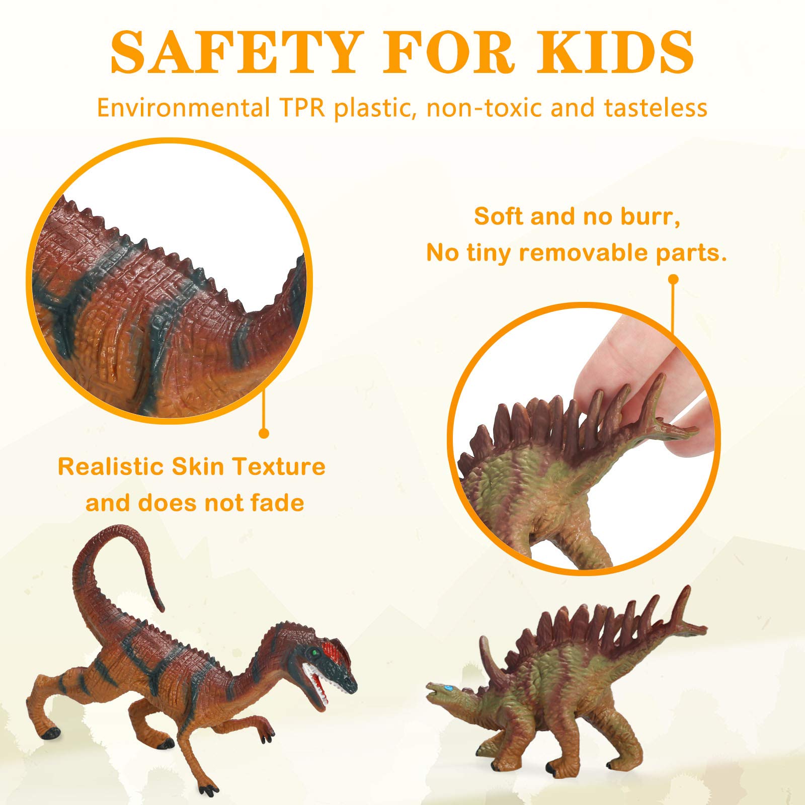 Dinosaur Toys 16 Pack - Realistic 5 Inch Dinosaur Figures for Kids, Educational Dino Toys Set Including Spinosaurus, T-Rex, Velociraptor, Brachiosaurus, Perfect for Birthday Party Favors, Classroom Learning, and Imaginative Play for Ages 3-5