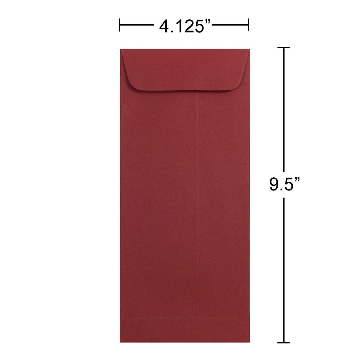 JAM PAPER #10 Business Envelopes - 4 1/8 x 9 1/2 Inches - Premium Quality Dark Red Envelopes - Bulk Pack of 1000/Carton - Perfect for Mailing, Office Use & Business Correspondence