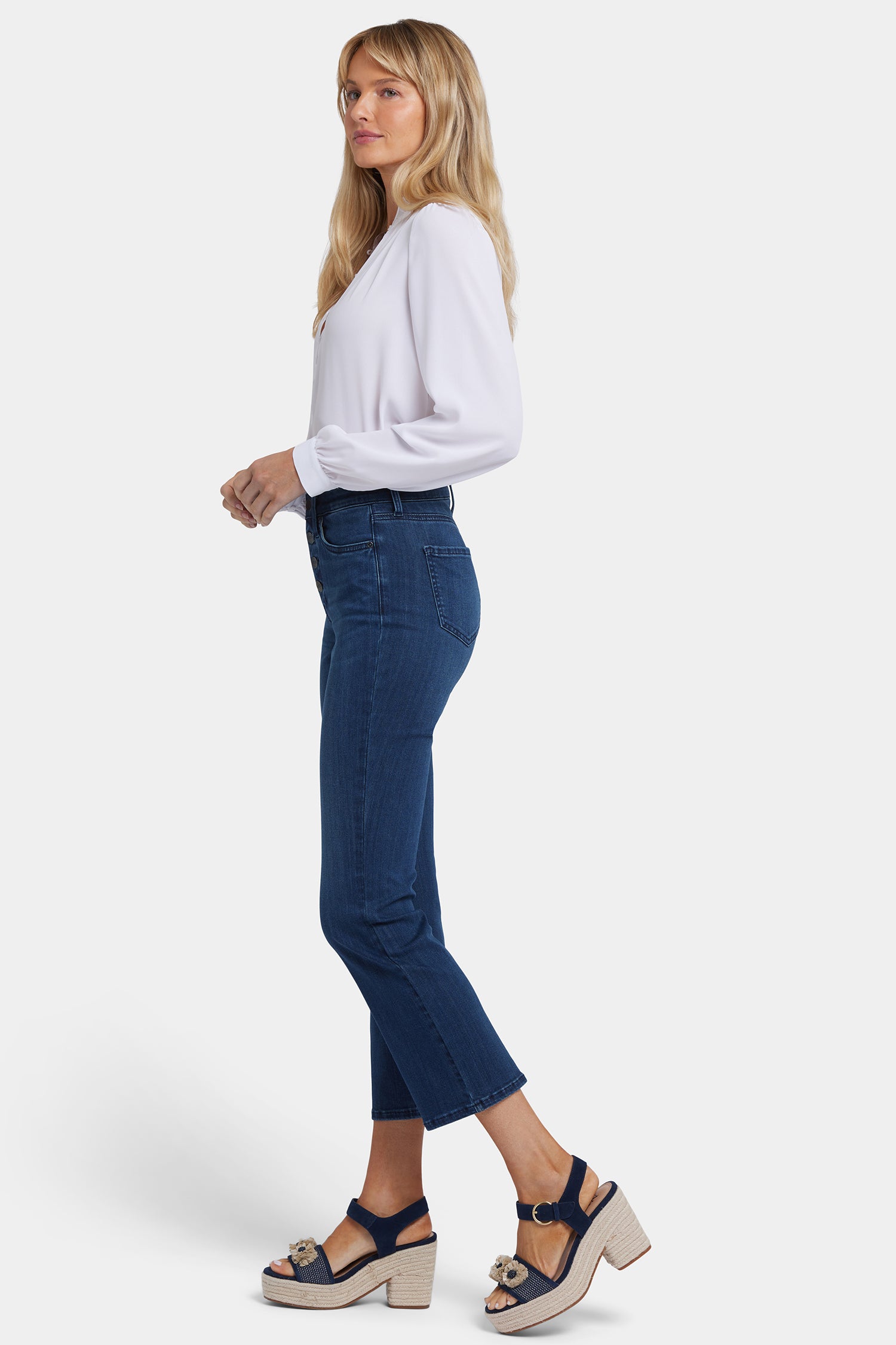 Billie Mini Bootcut Ankle Jeans for Women - Ibiza Blues Wash | High Waisted Stretch Denim Pants | Perfect for Casual Outfits & Night Out