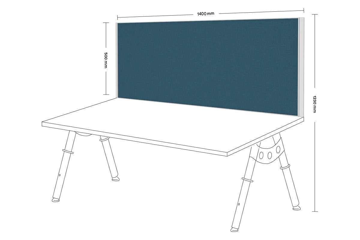 Desk Mounted Privacy Screen - 1400W x 500H - Office & Home Workspace Partition for Computer Monitor Privacy Protection