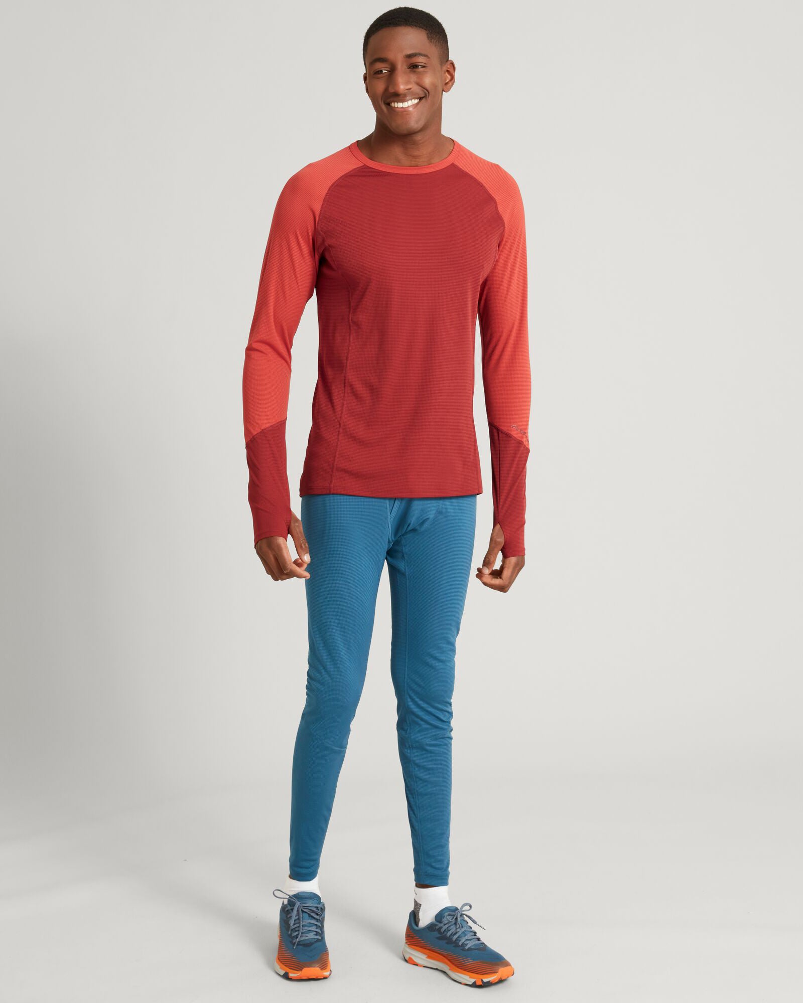 KMDAction Men's Thermal Underwear Long Johns Pants - Steel Blue - Warm Base Layer for Winter, Outdoor Activities & Cold Weather