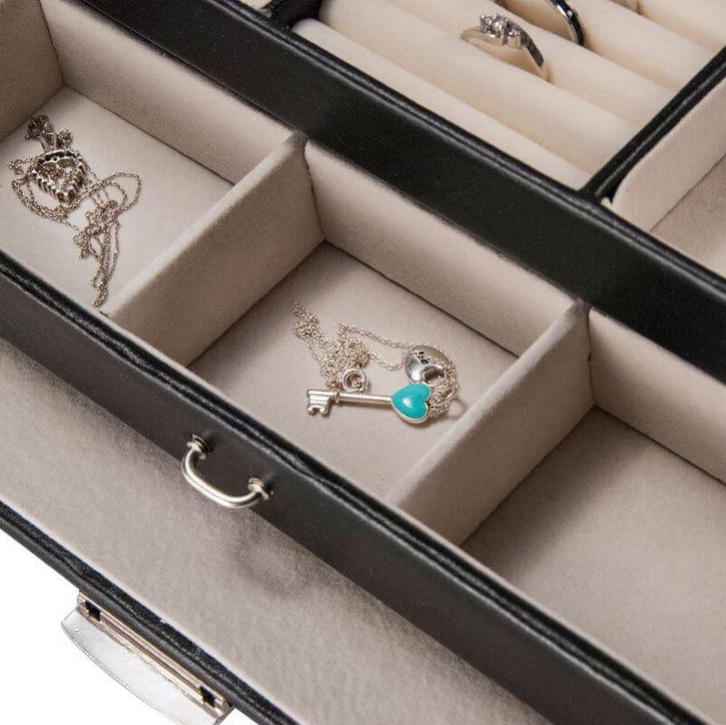 Barska BF11974 Cheri Bliss Jewelry Case JC 50 - Premium Jewelry Organizer for Necklaces, Rings & Earrings - Perfect for Travel, Home Storage & Gift Giving